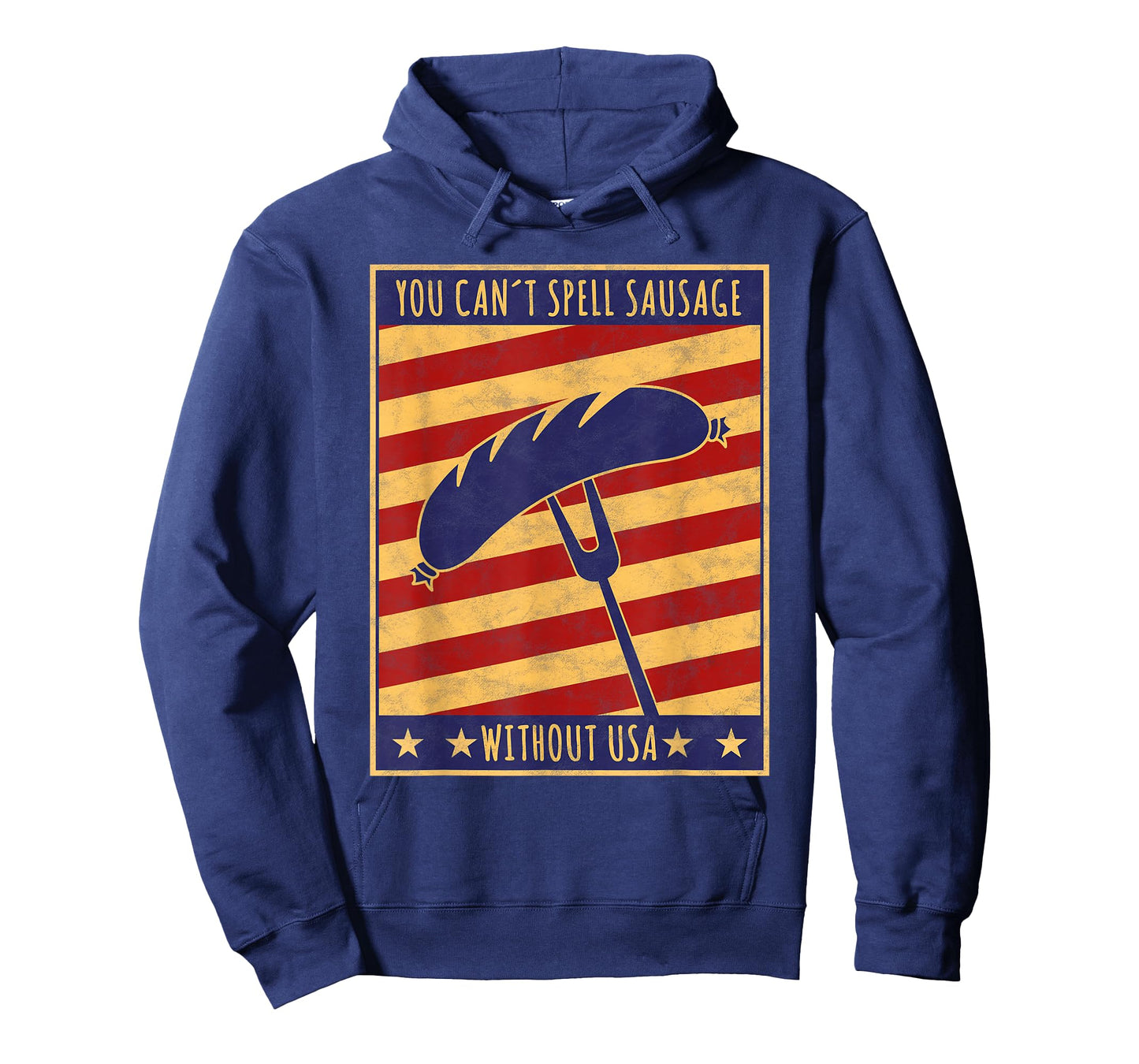 Retro Poster You Can't Spell Sausage Without USA T-shirt T-Shirt
