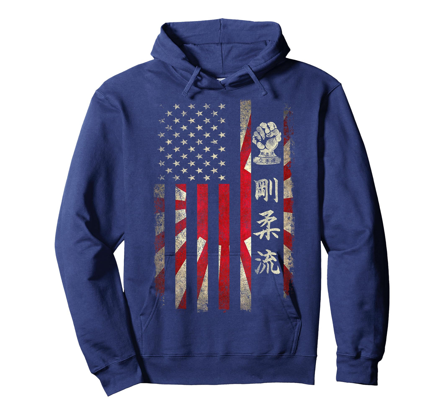 Goju Ryu Karate USA American Japanese Flag Dojo Martial Kanji T-Shirt