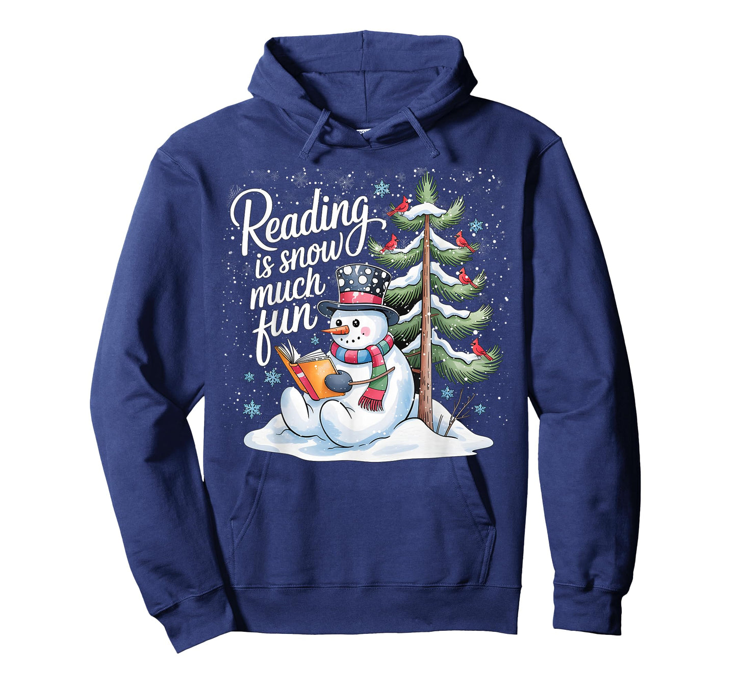 Reading is Snow Much Fun Christmas Books Snowman Bookworm T-Shirt
