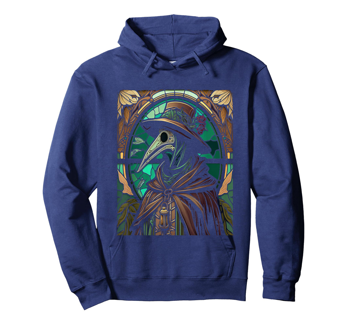 Colorful Stained Glass Holy Plague Doctor Cool Cathedral Art T-Shirt