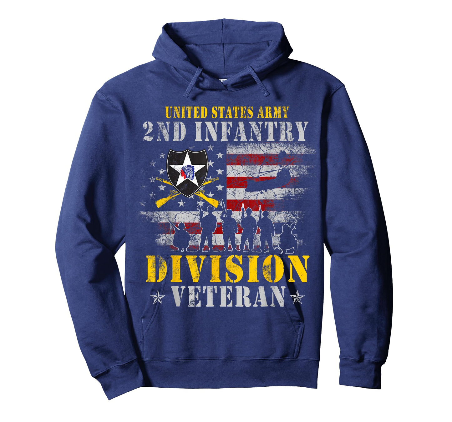 Second to None 2nd Infantry Division Shirt Veterans Day Flag T-Shirt