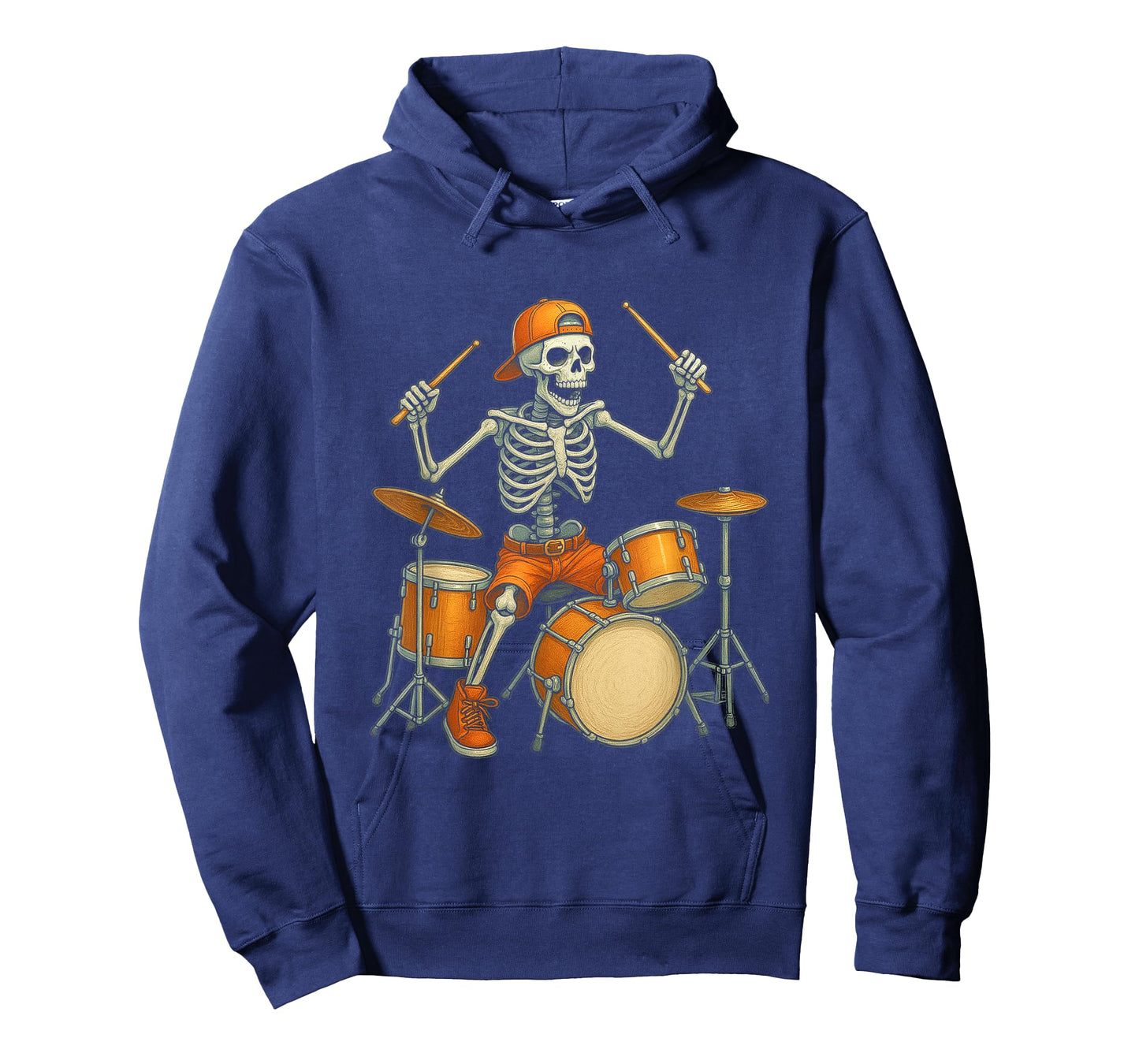 Halloween Skeleton Drums Spooky Season Drummer Men Boys Kids T-Shirt