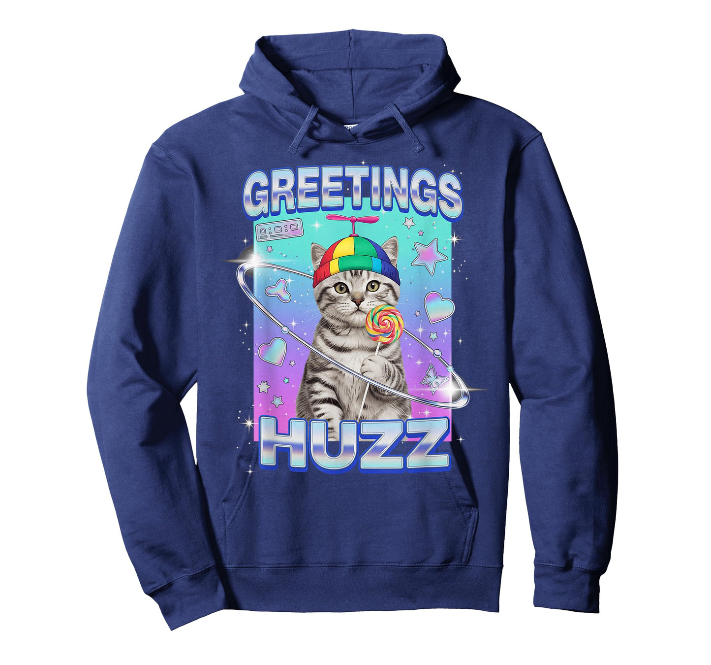 Funny Cat Meme Greetings Huzz Cat Brainrot Gen Alpha Slang T-Shirt