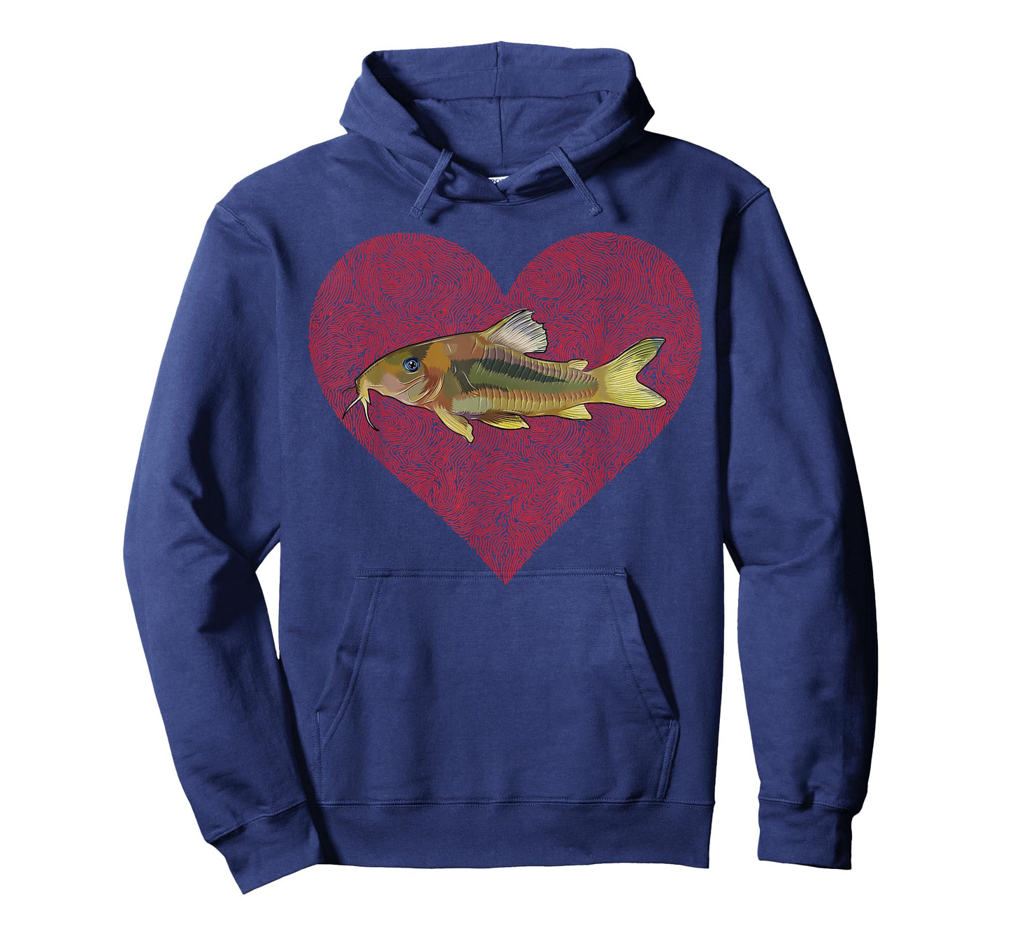 Corydoras Catfish Valentines Day Fish Love Fingerprint T-Shirt