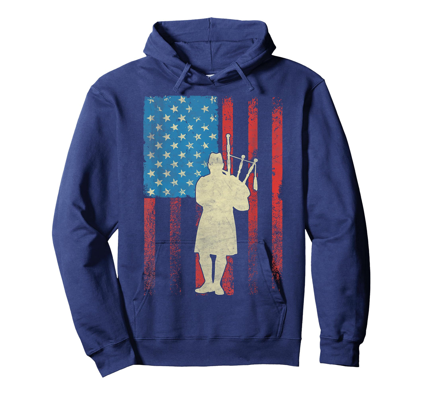 Patriotic Bagpiper American Flag USA Bagpipes T-Shirt