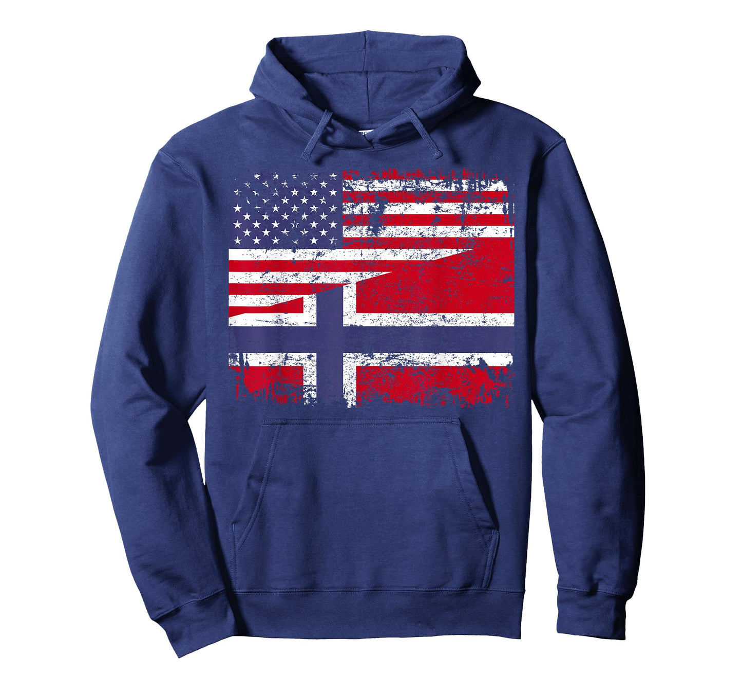 NORWEGIAN ROOTS | Half American Flag | USA NORWAY FLAG T-Shirt