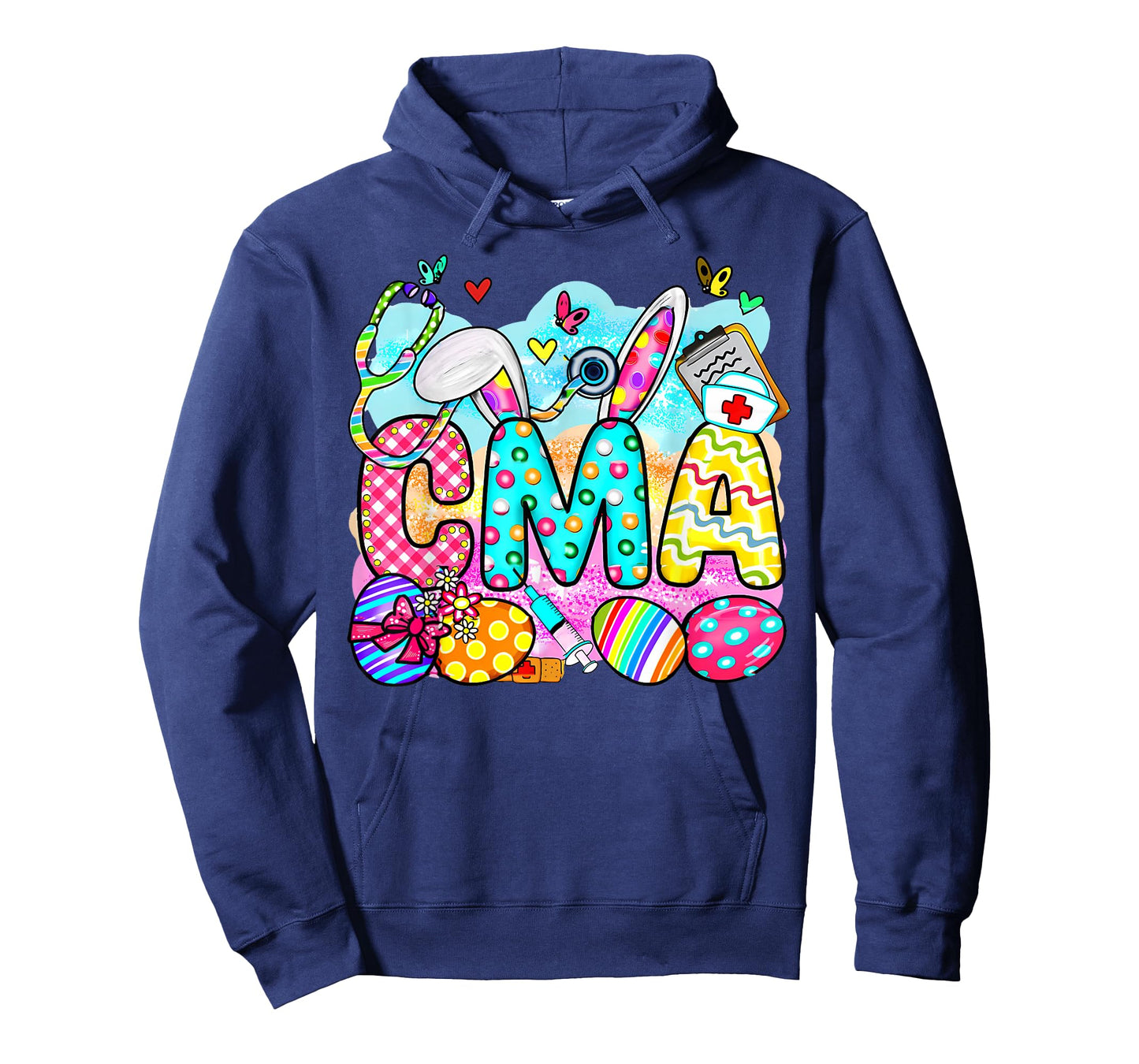 CMA Easter Bunny Eggs Stethoscope Easter Medical Assistant T-Shirt