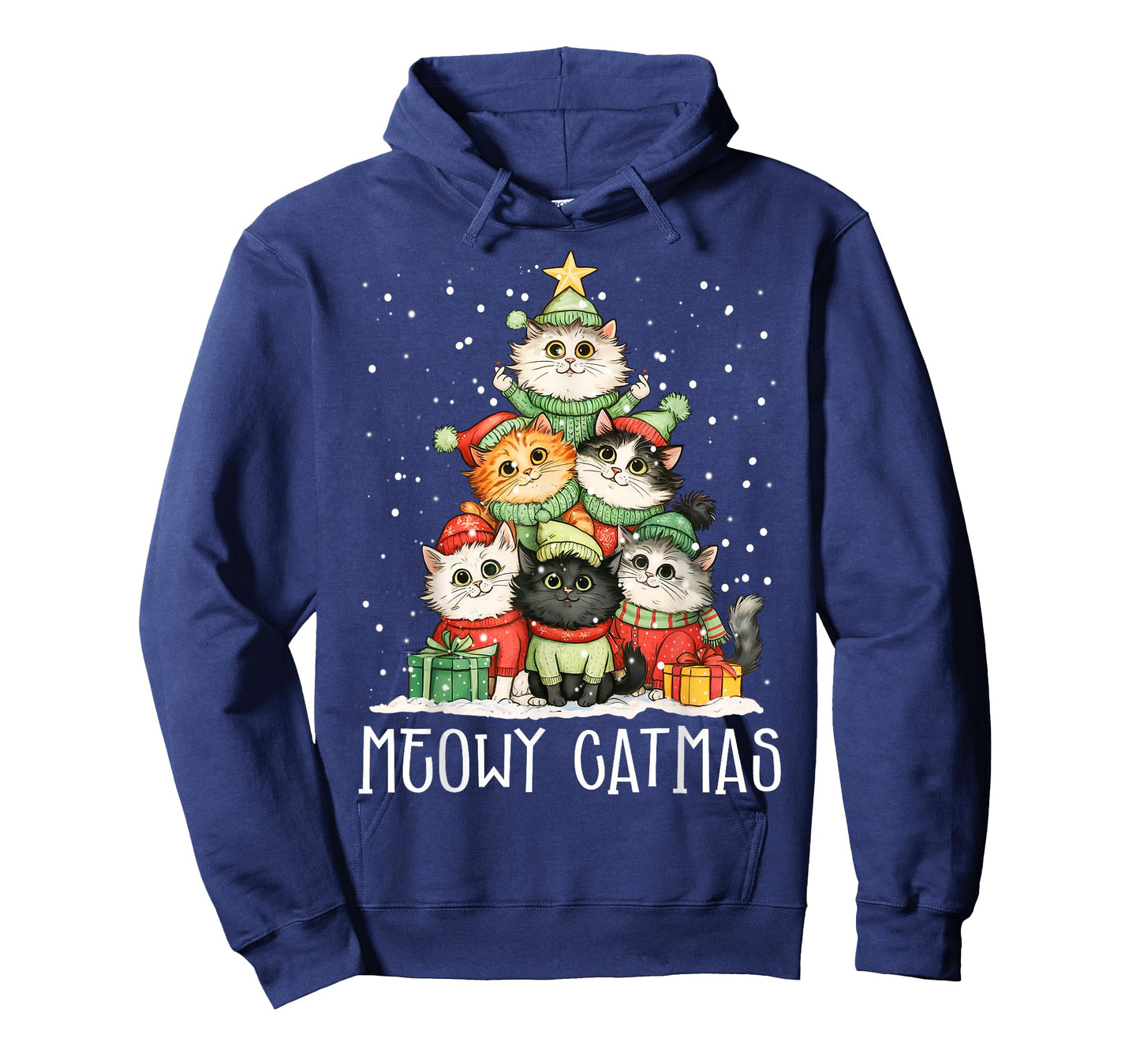 Cute Meowy Catmas Xmas Tree Merry Christmas Cat Santa Kitten T-Shirt