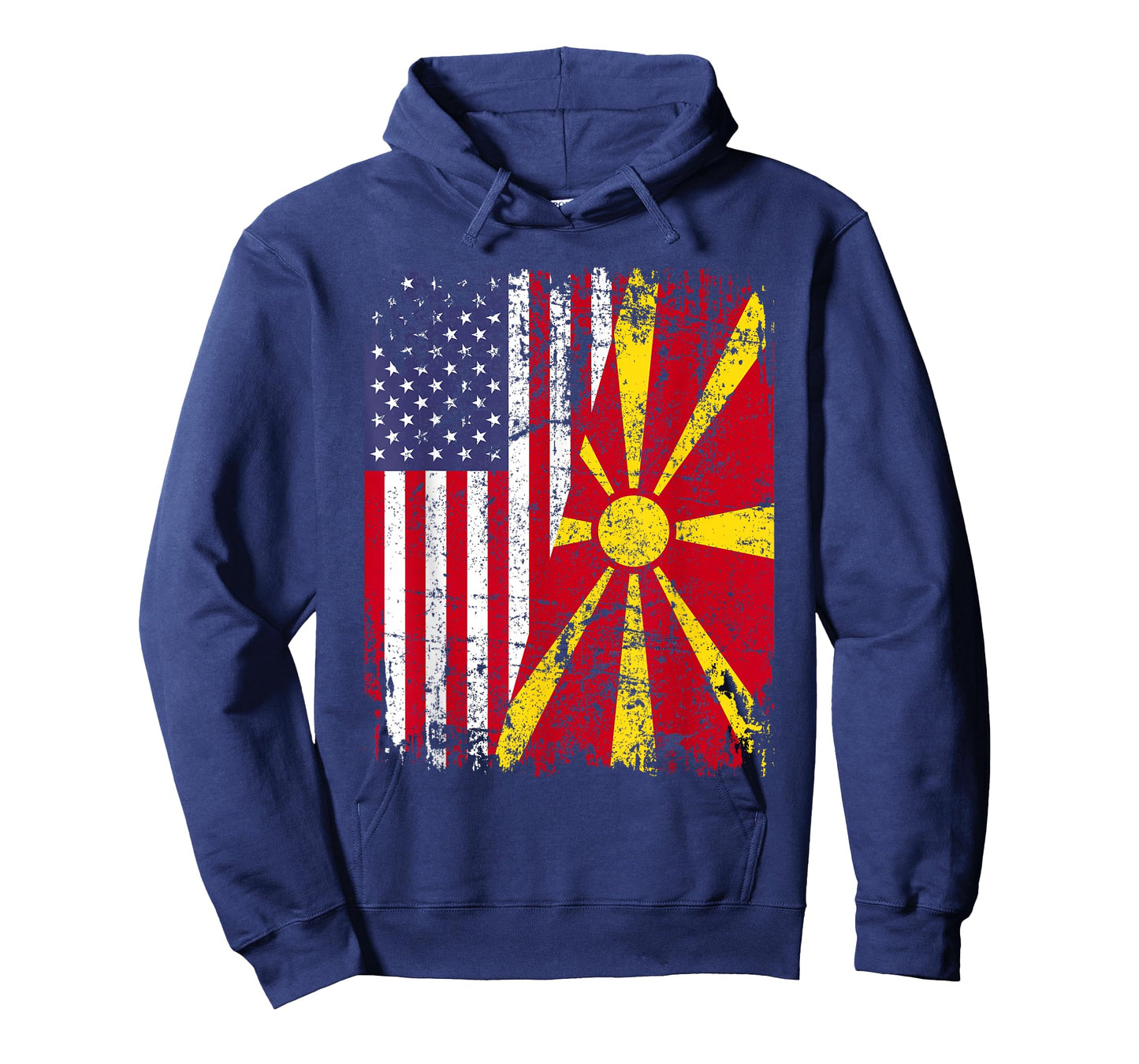 MACEDONIAN ROOTS | Half American Flag MACEDONIA T-Shirt