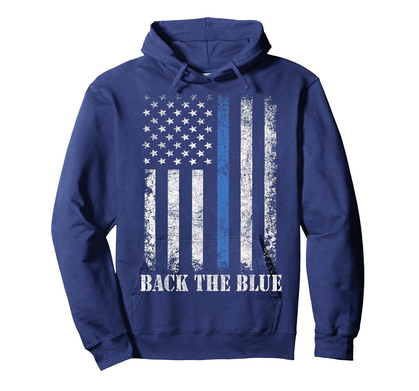 Thin Blue Line Back The Blue American Flag Police Support T-Shirt