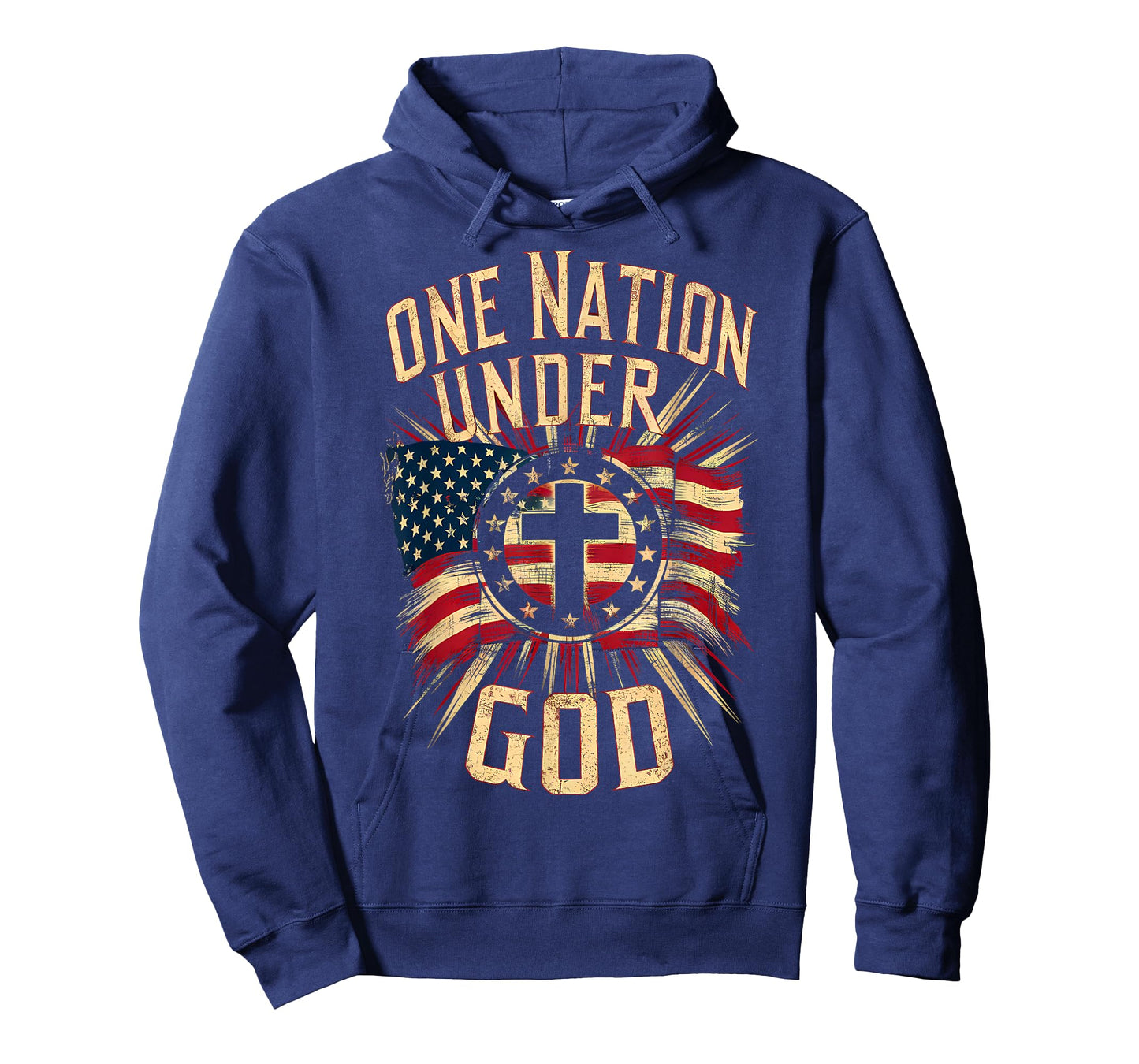 One Nation Under God Christian Patriotic American Flag T-Shirt