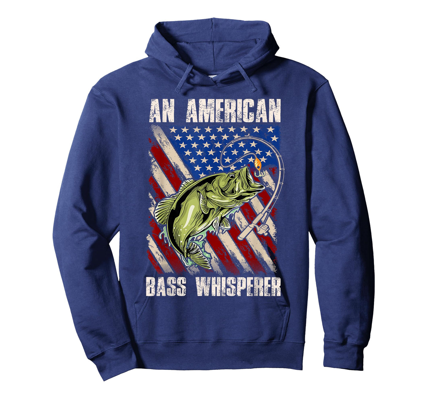 American Flag Bass Whisperer Fisherman T-Shirt