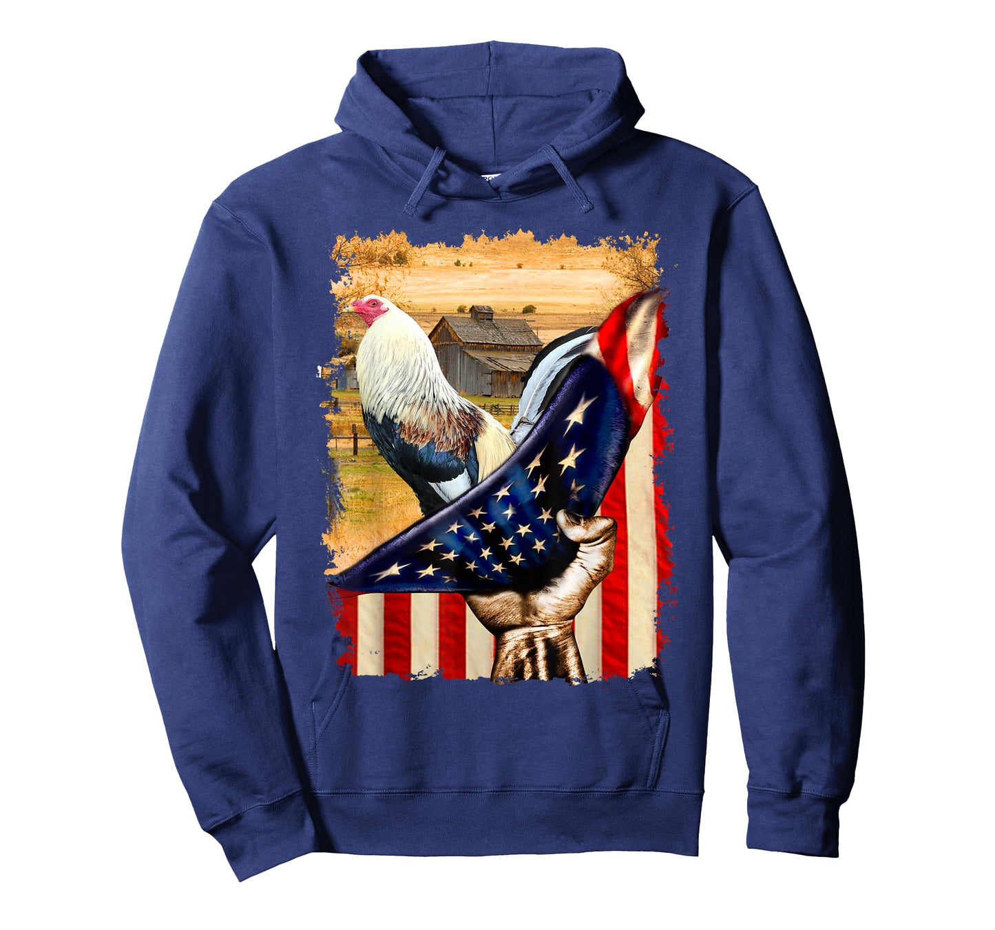 Rooster Shirt US Flag Cock Fight T-Shirt