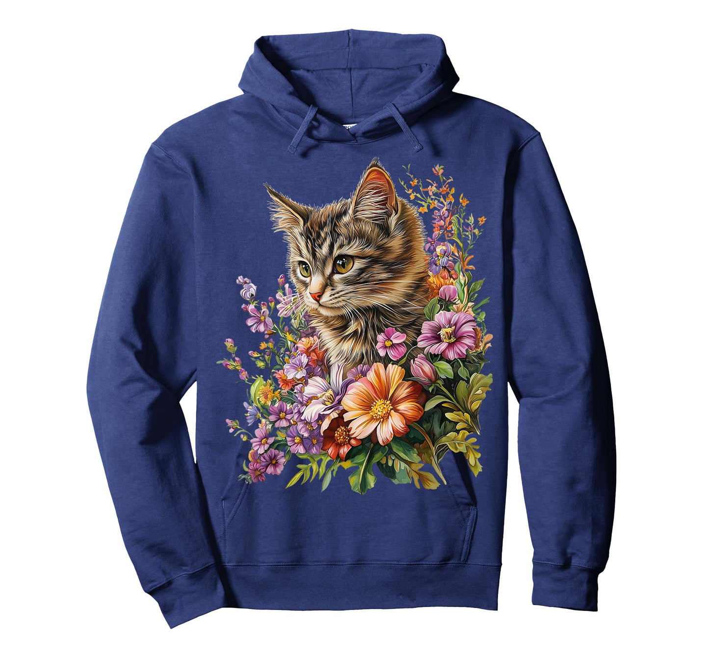 Cat Flower Floral Cute Kitten Graphic T-Shirt