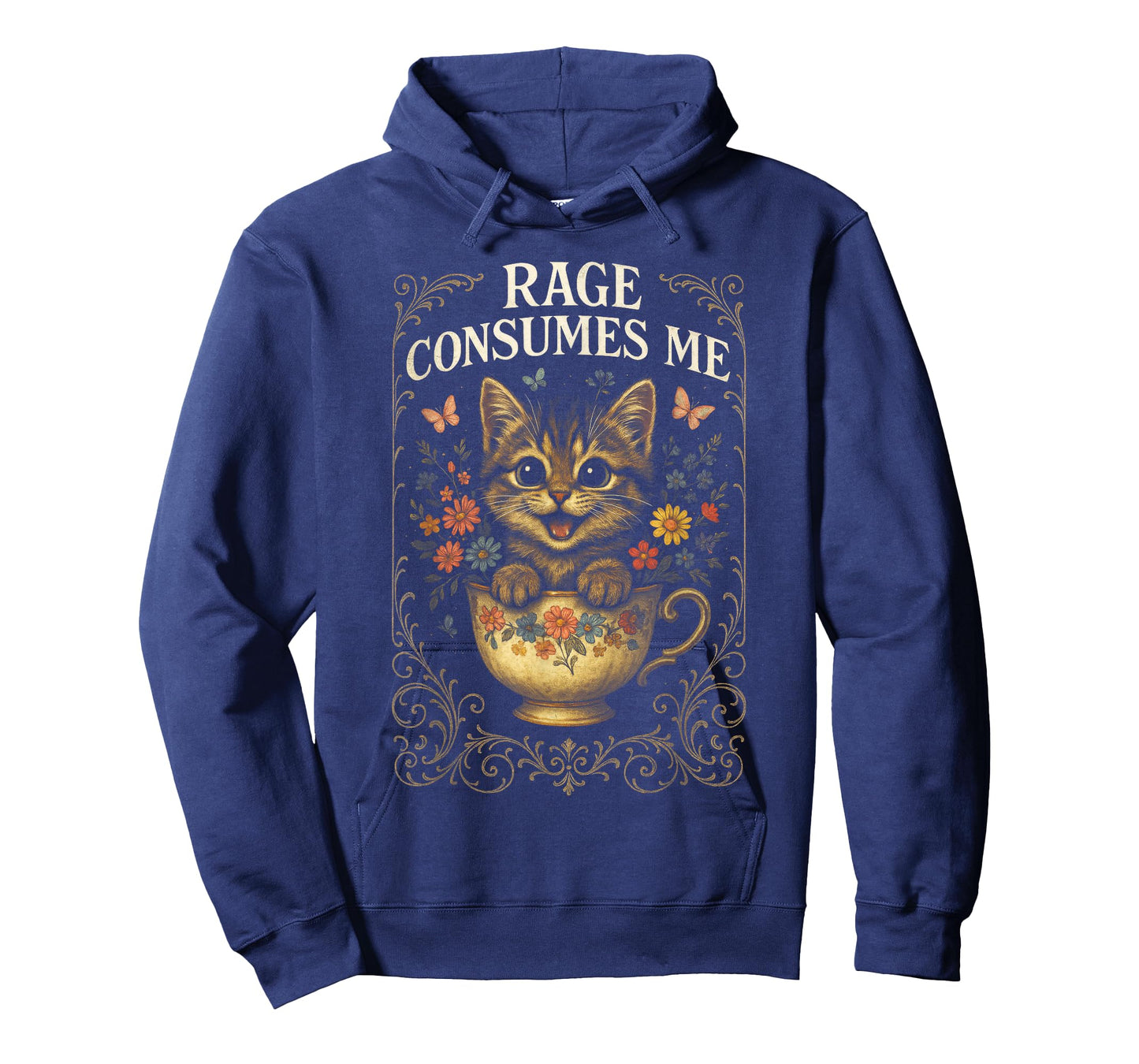 Rage Consumes Me - Funny Cat Vintage Humor T-Shirt
