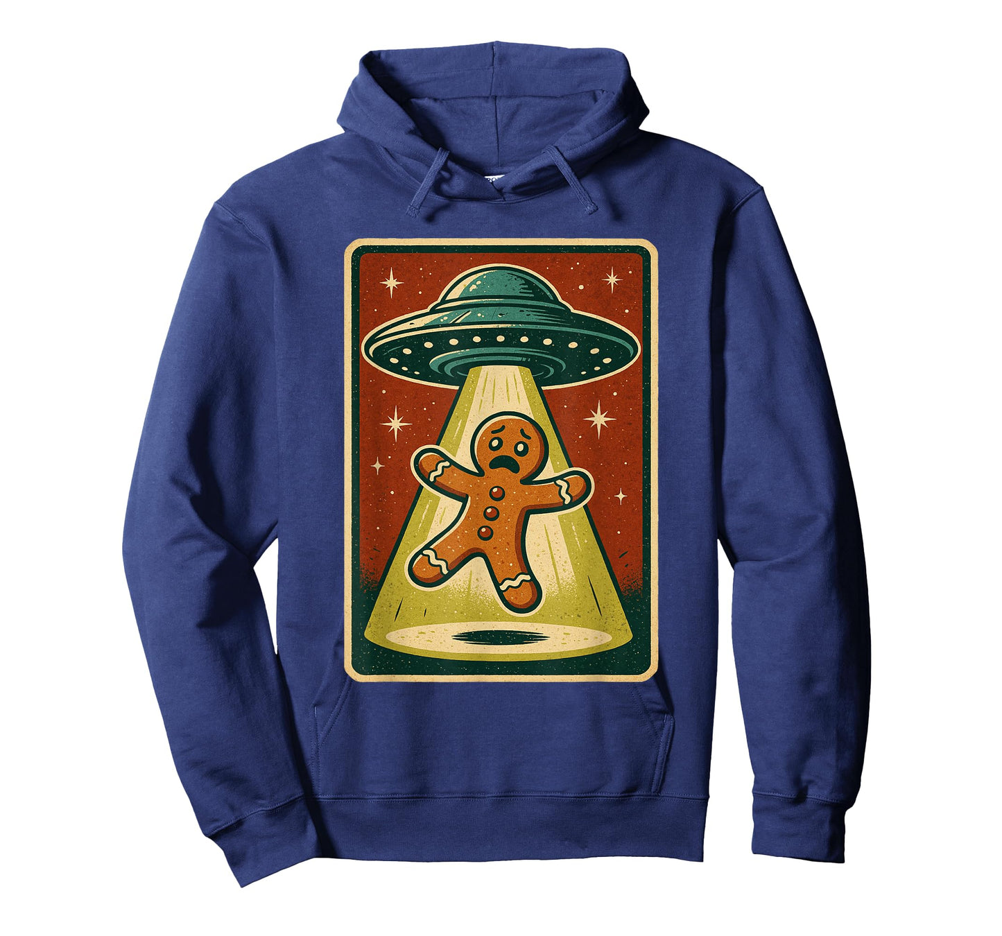 Alien Abduction Gingerbread Man Christmas Men Women Kids T-Shirt