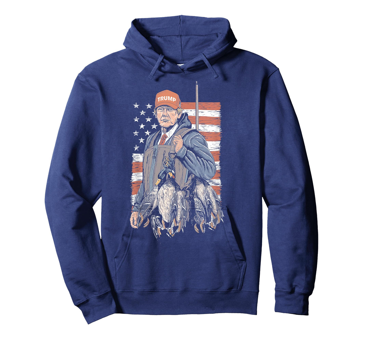 Duck Hunting Trump Camo Hello Hunting Season US Flag T-Shirt