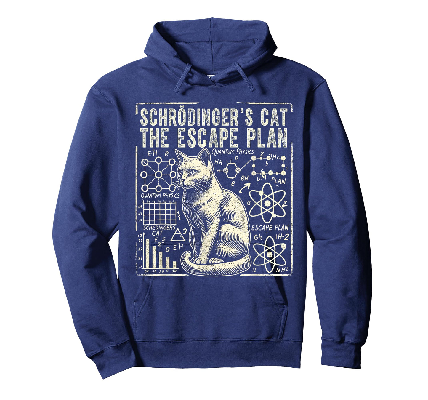 Schrodingers Cat Escape Plan, Funny Quantum Physics Science T-Shirt