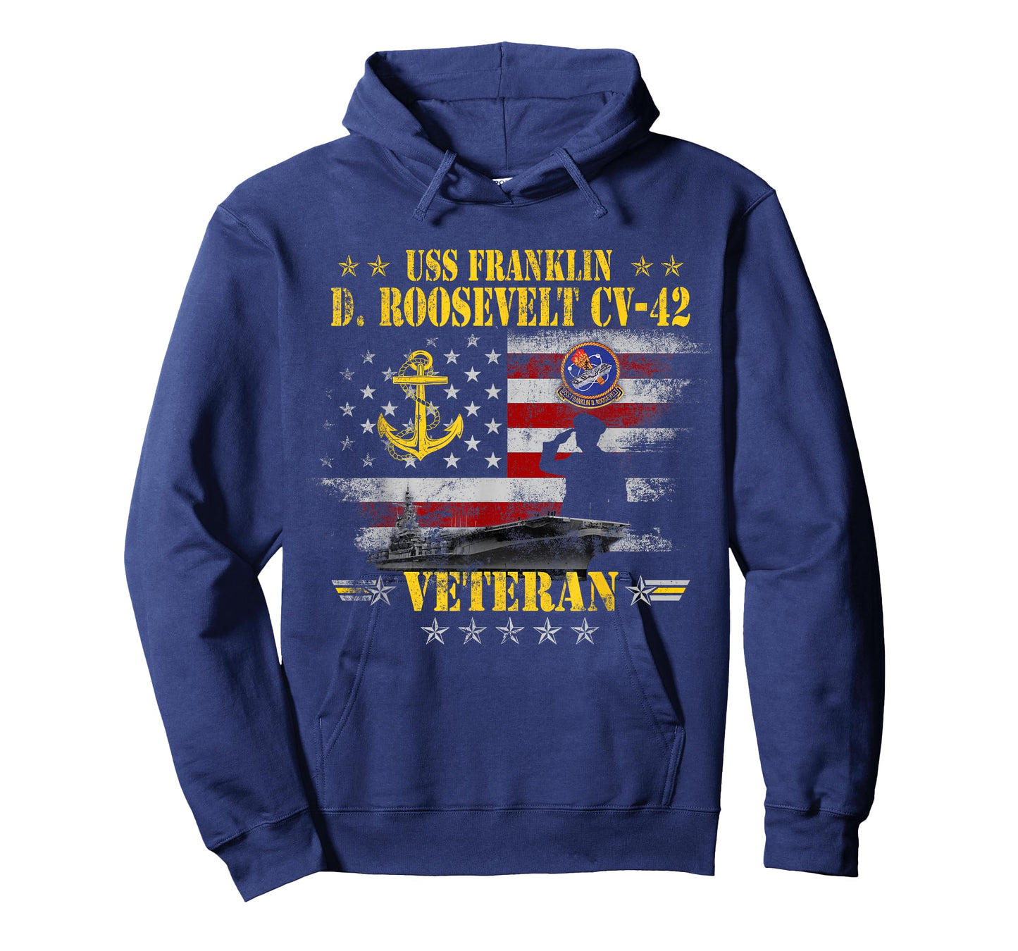 USS Franklin D. Roosevelt CV-42 Aircraft Carrier Veteran T-Shirt