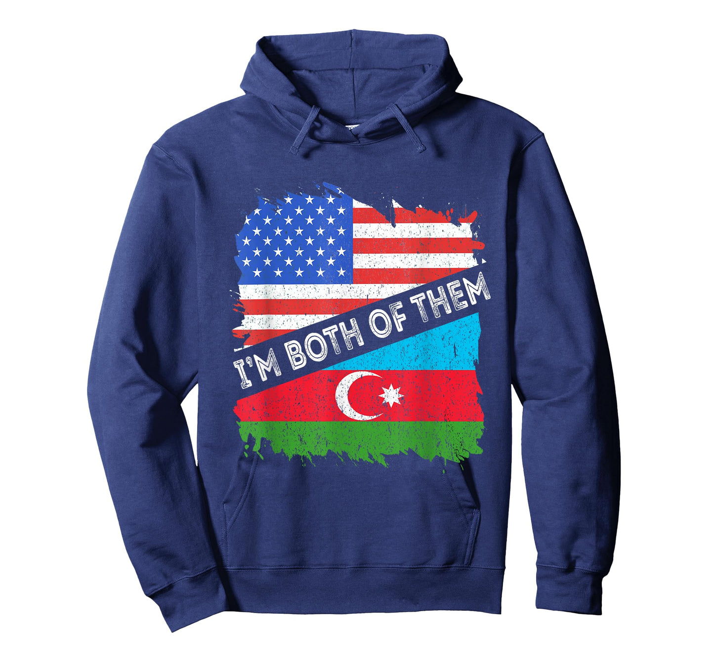 Azerbaijan America USA I'm Both Of Them Azerbaijani Roots T-Shirt
