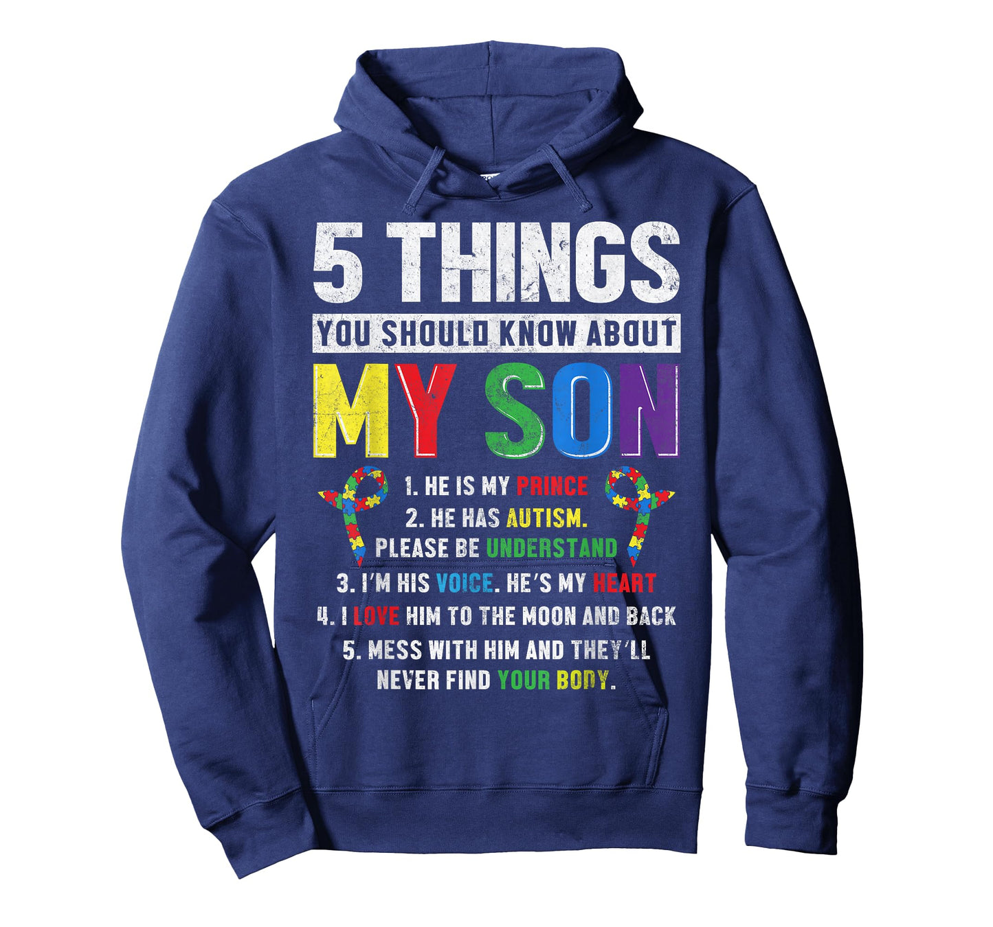 Autism Awareness Support Autistic Child Son Kids for Mom Dad T-Shirt
