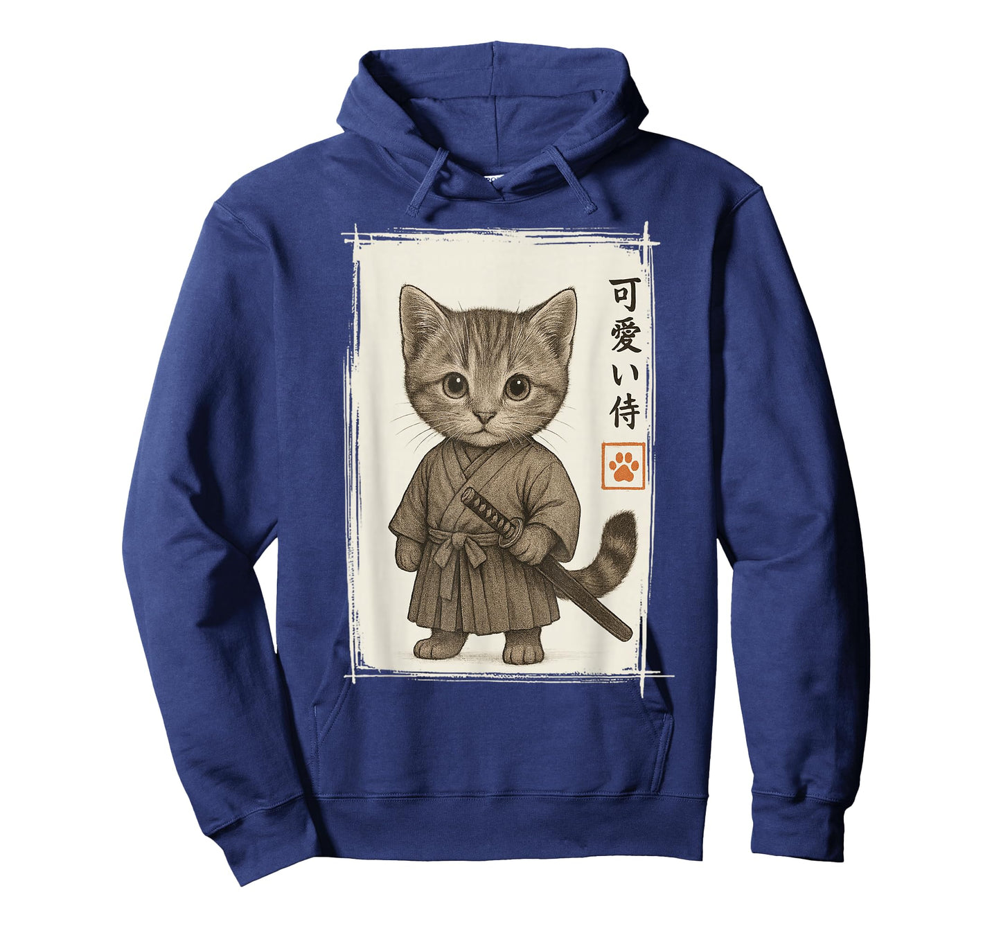 Samurai Kitten Japanese Anime Funny Cat Gifts Men Women Kid T-Shirt