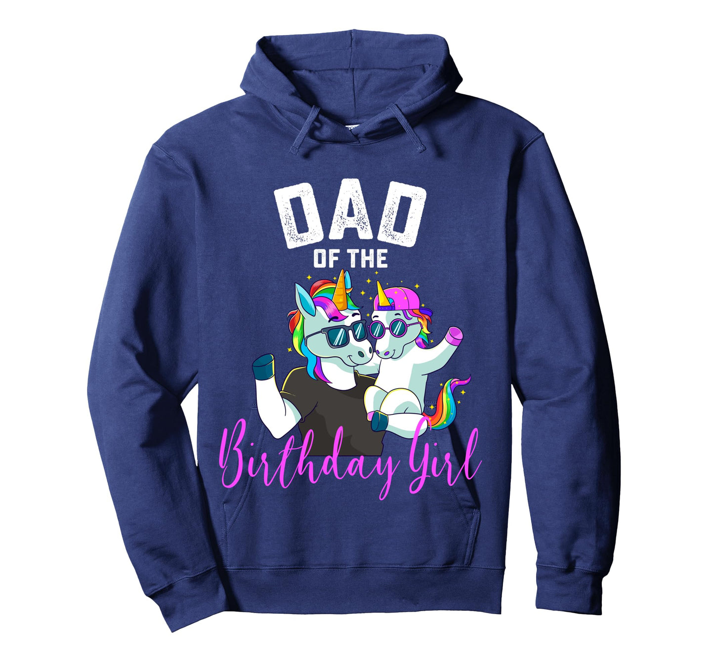 Dad of the Birthday Girl Unicorn Birthday Family Father Long Sleeve T-Shirt