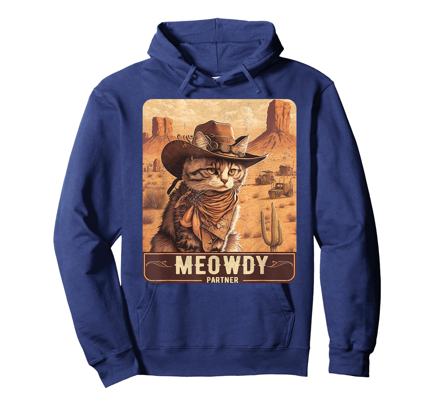 Meowdy! Funny Country Music Cat Cowboy Hat Poster Funny T-Shirt