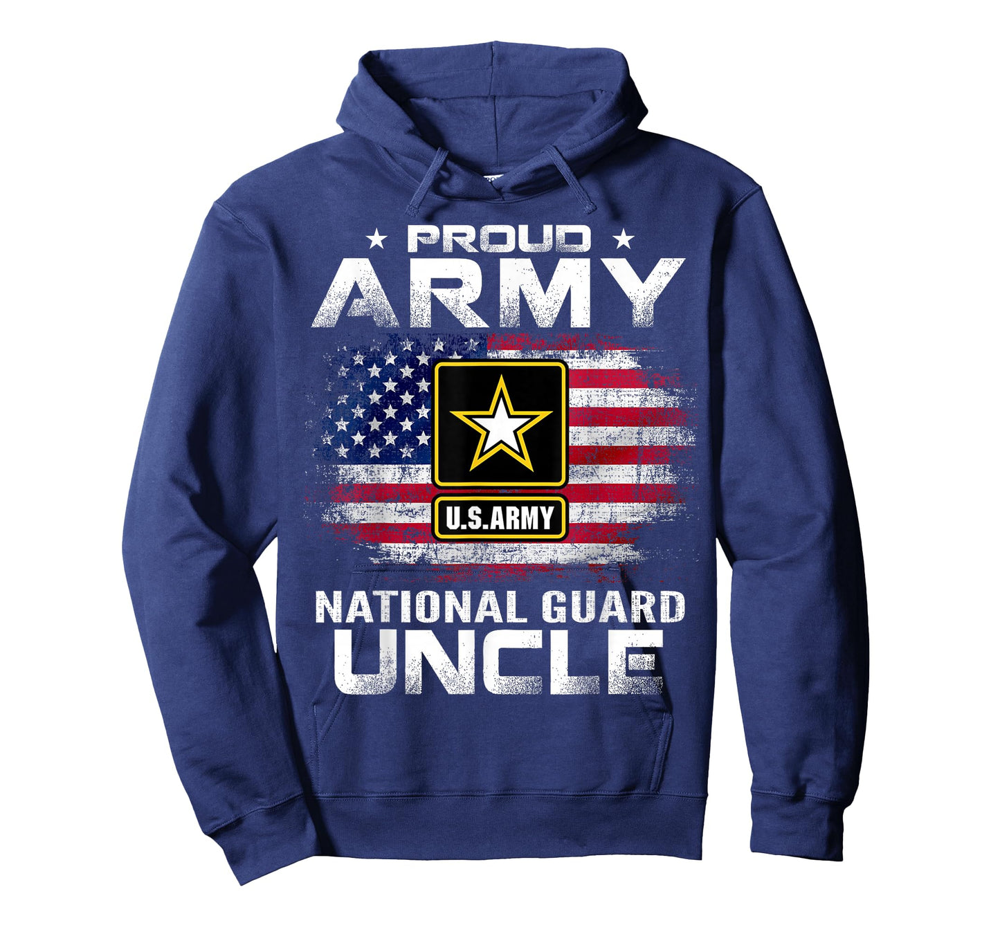 Proud Army National Guard Uncle With American Flag Gift T-Shirt