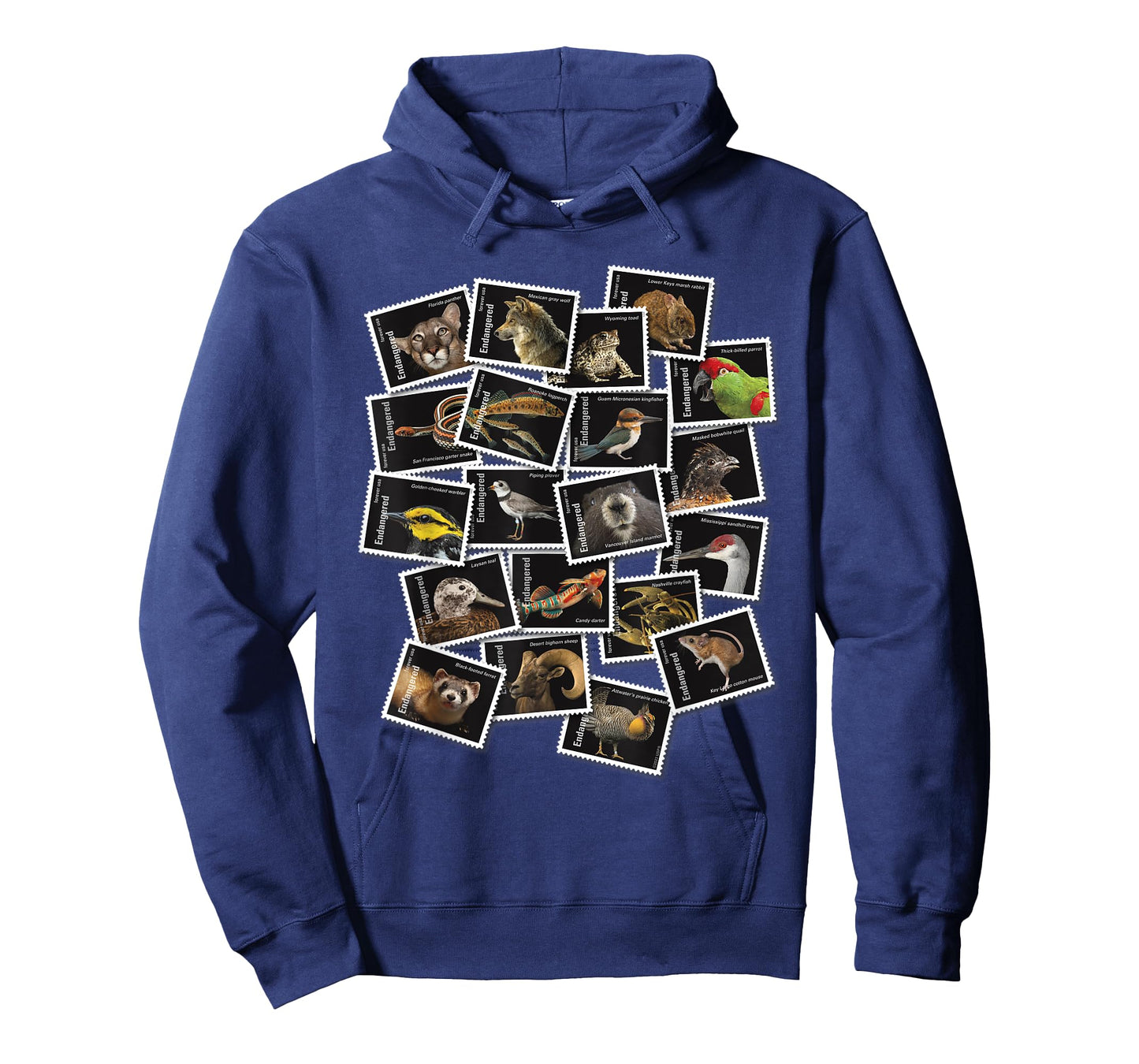 USPS Endangered Species Collage of Stamps T-Shirt