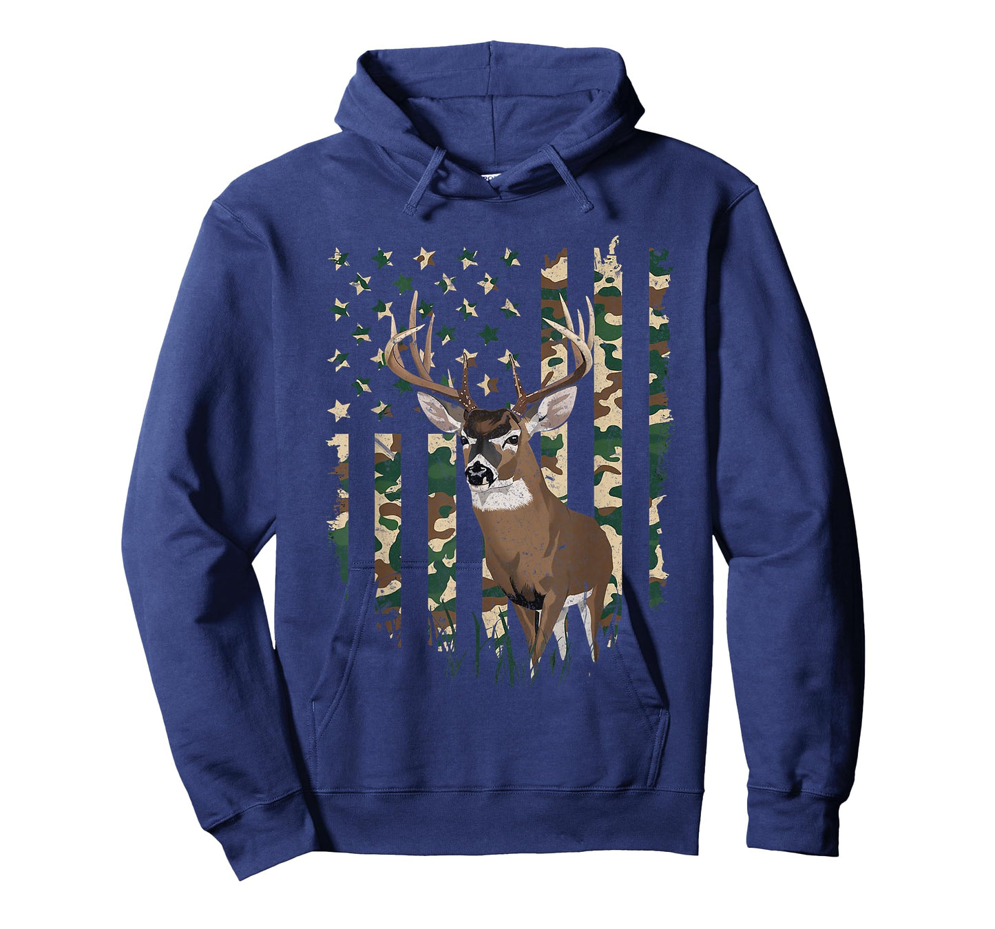 American Flag Deer Hunting Camo Men's 4th of July dad T-Shirt