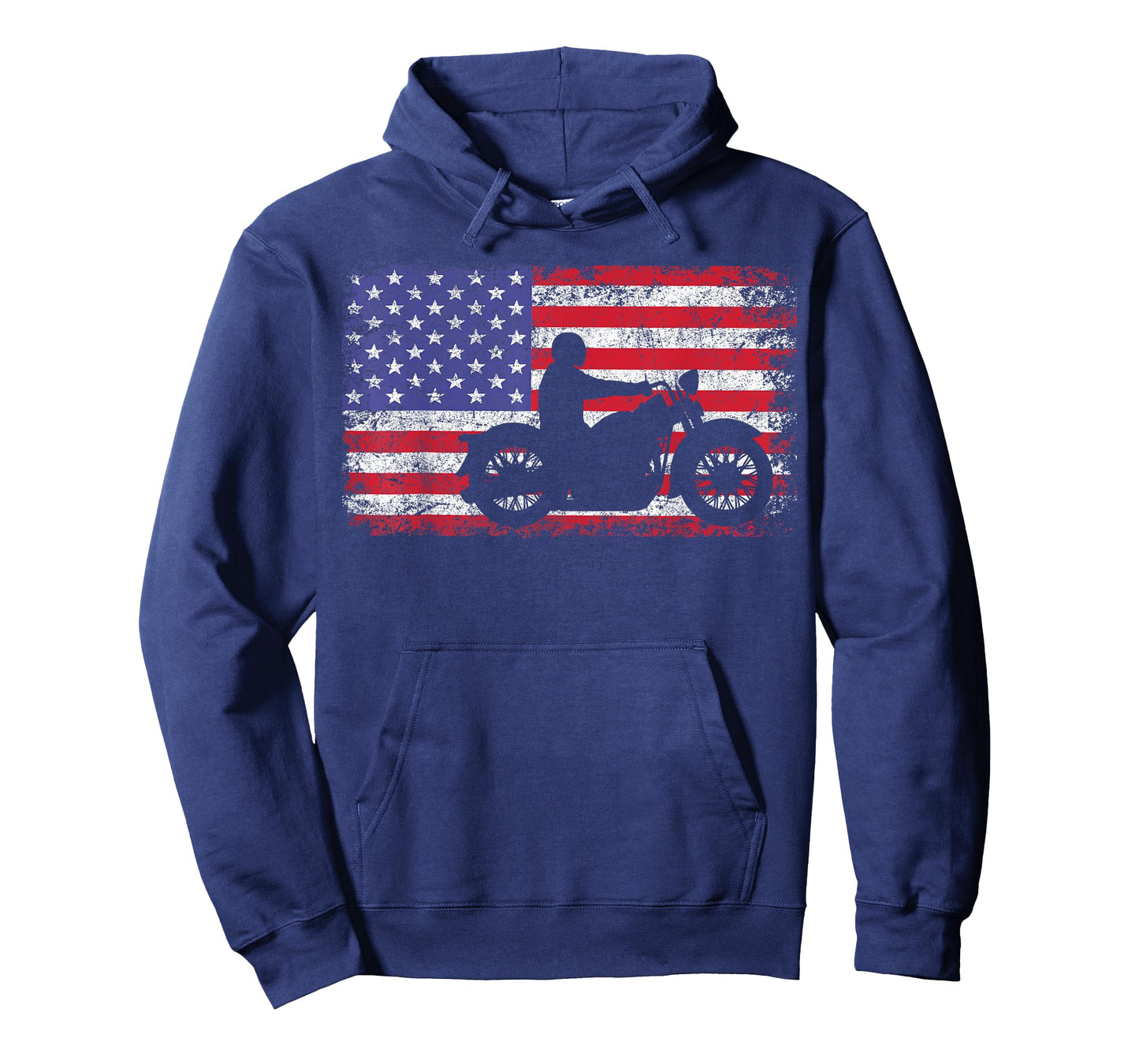 American Flag Biker Motorcycle T-Shirt T-Shirt