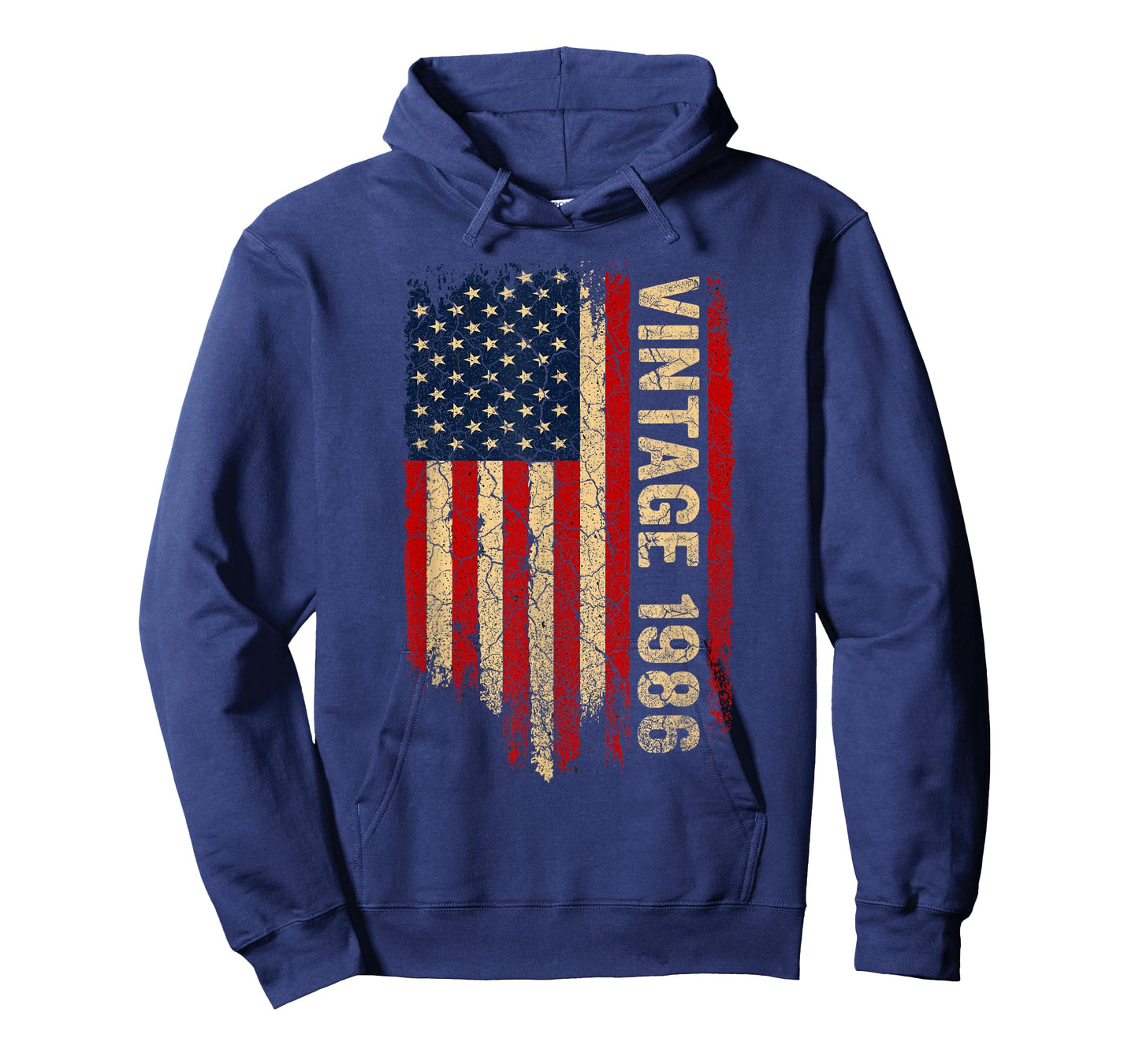 Vintage Made In 1986 American Flag 40th Birthday Gifts Men T-Shirt