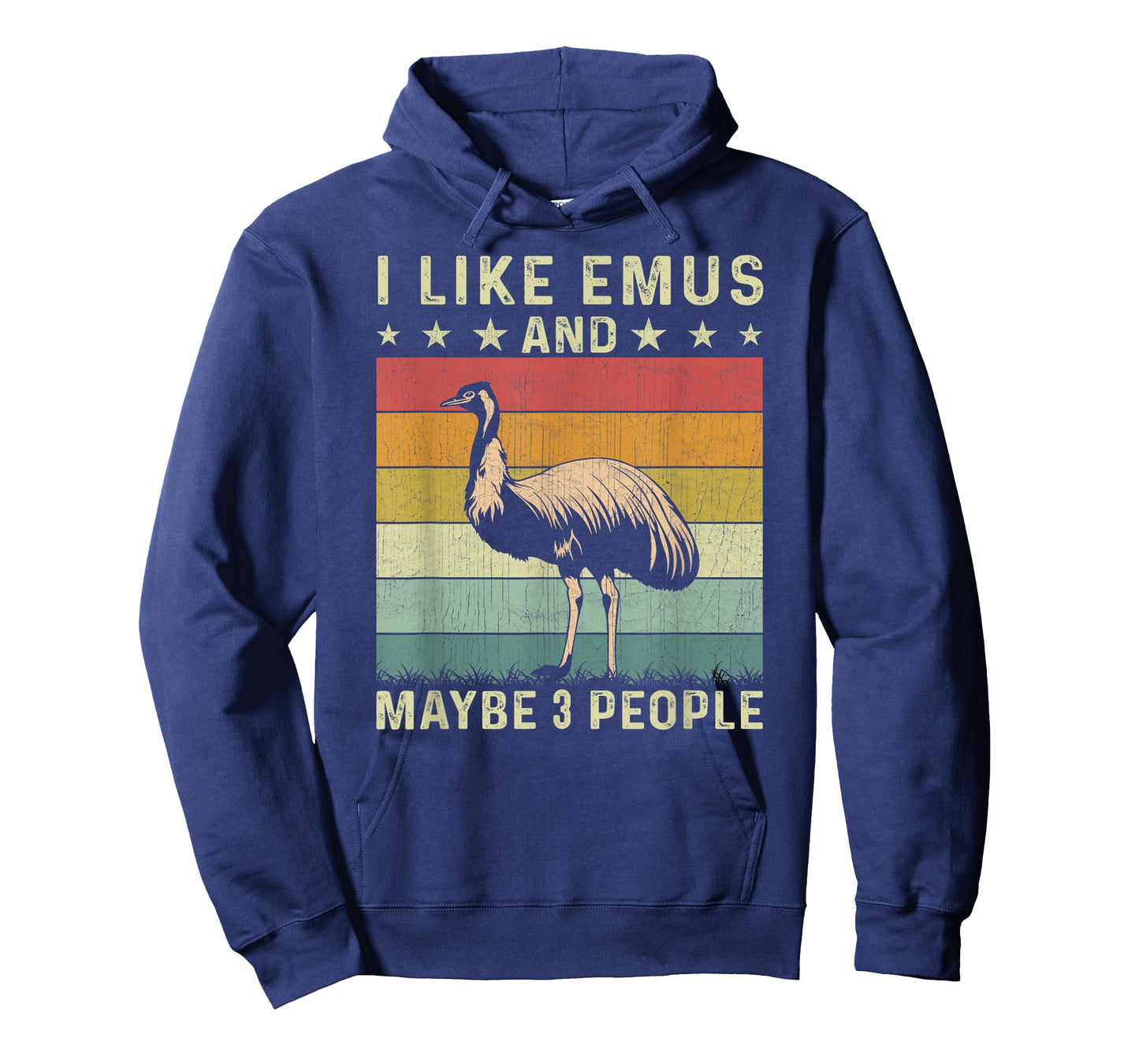 I Like Emus and Maybe 3 People Retro 60s 70s Emu T-Shirt