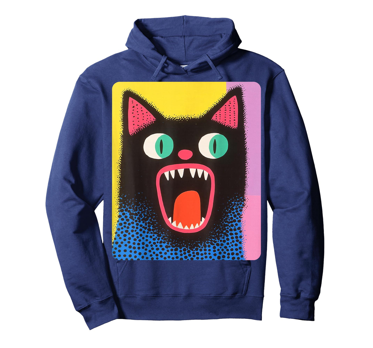 Design With A Cat On It Pop Art Cat Black T-Shirt
