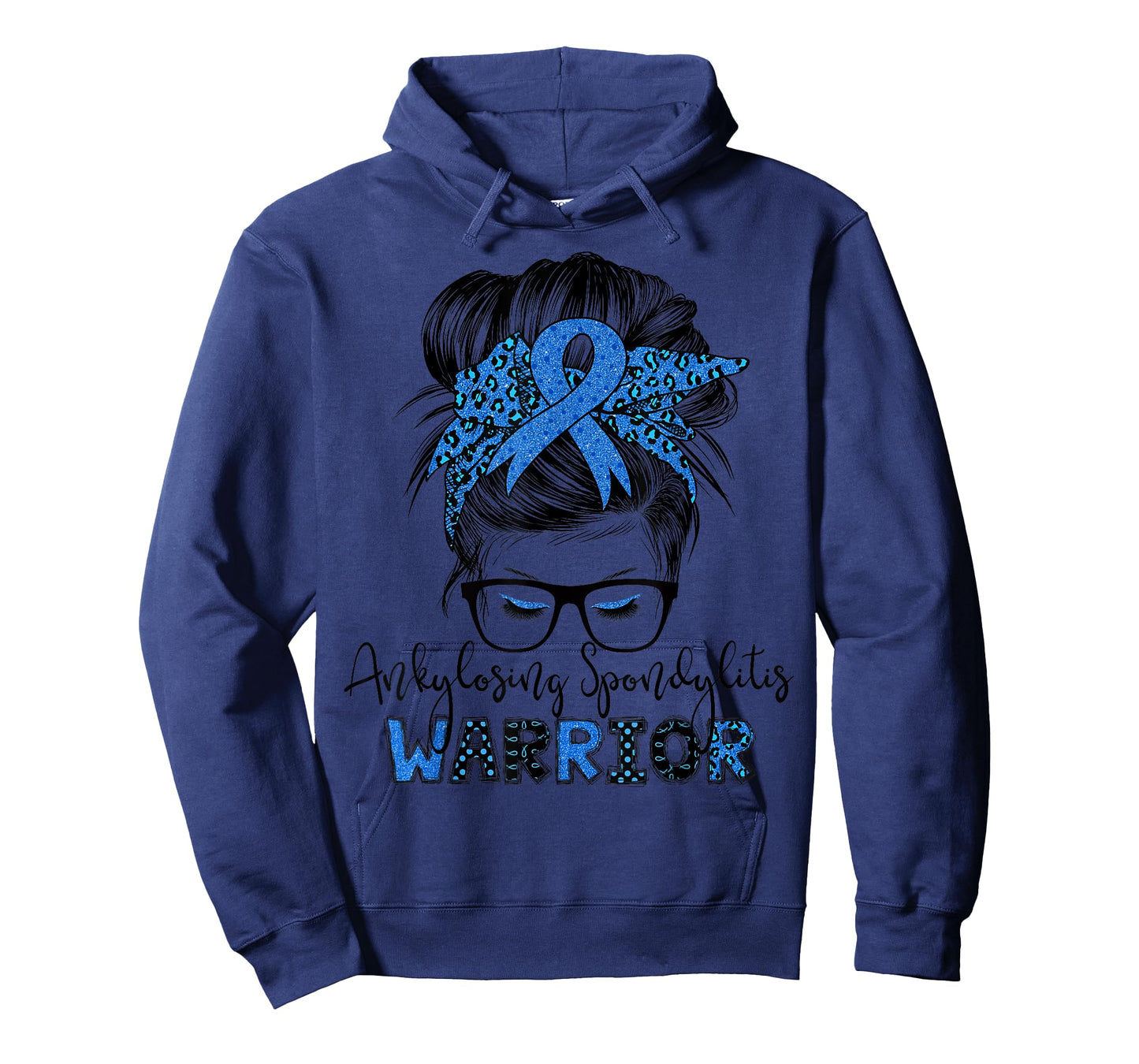 Ankylosing Spondylitis warrior messy hair bun T-Shirt