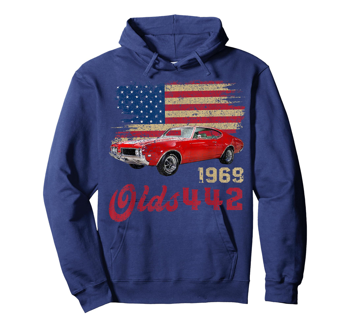 Jersey Style Olds 442 69 1969 Loves Old School Muscle Cars T-Shirt