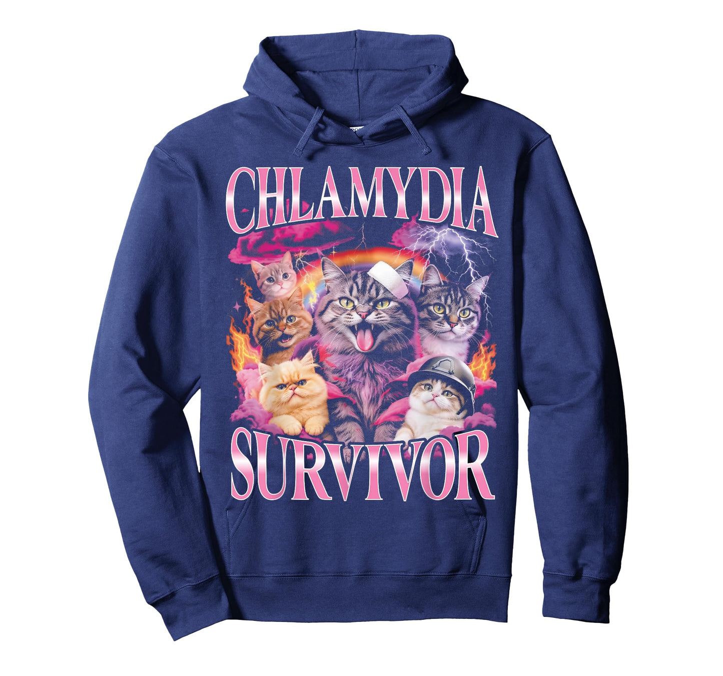 Chlamydia Survivor Funny Bootleg Cat T-Shirt