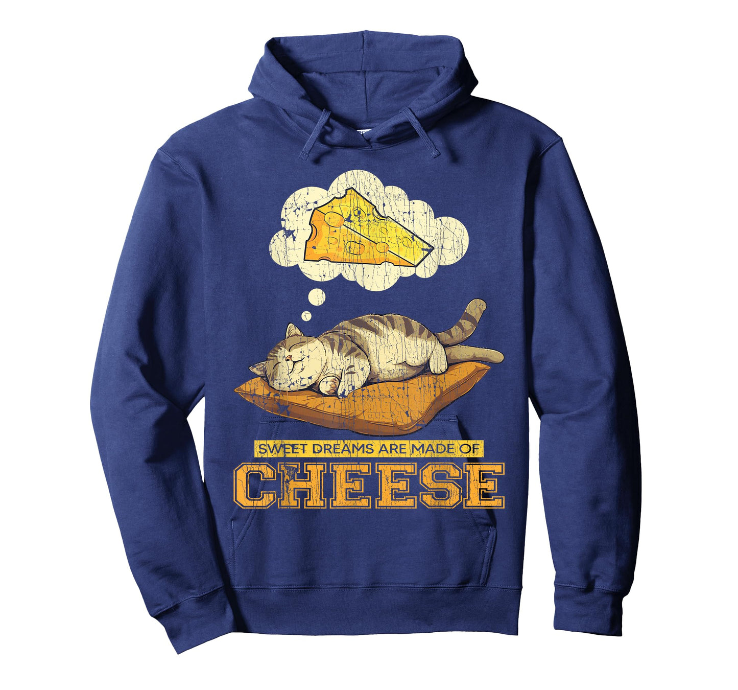 Sweet Dreams Are Made Of Cheese Funny Cheese Cat T-Shirt
