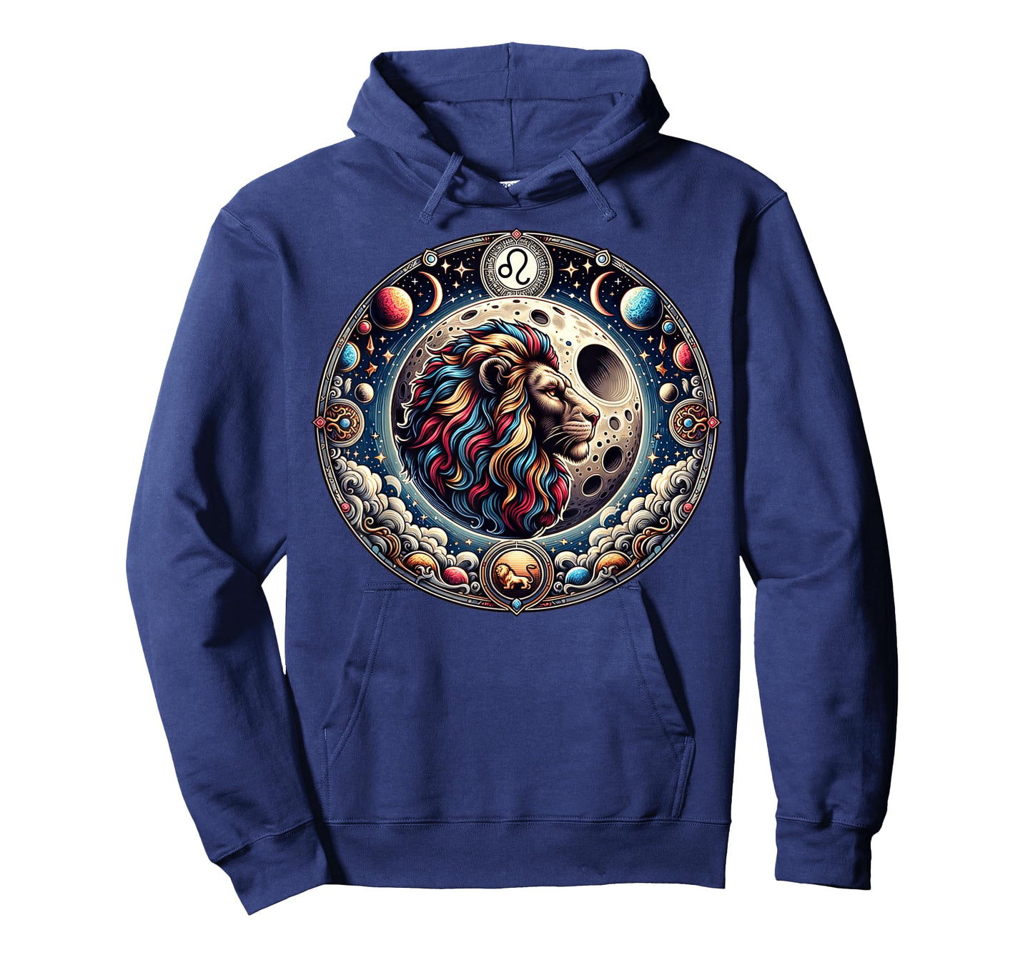 Leo Leo Lion Celestial Moon And Planets Astrology Sign T-Shirt