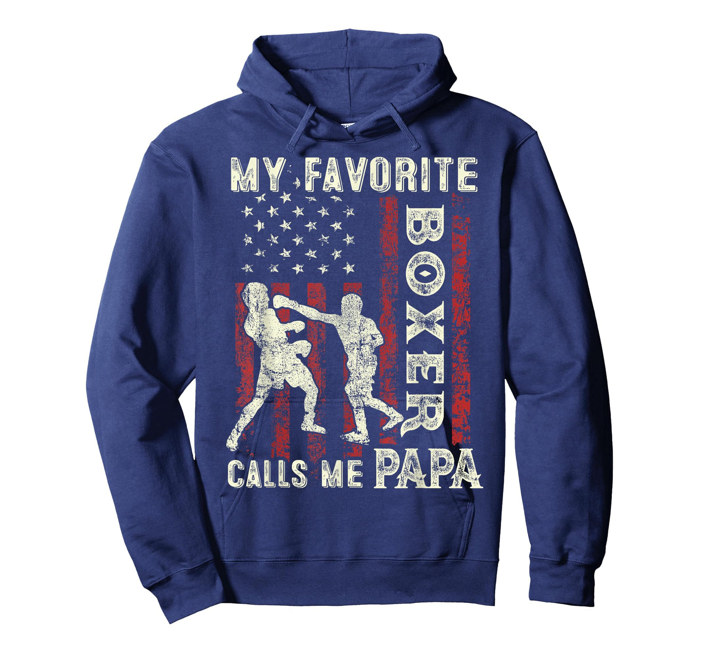 Father's Day Favorite Boxer Calls Me Papa US Flag Boxing Dad T-Shirt