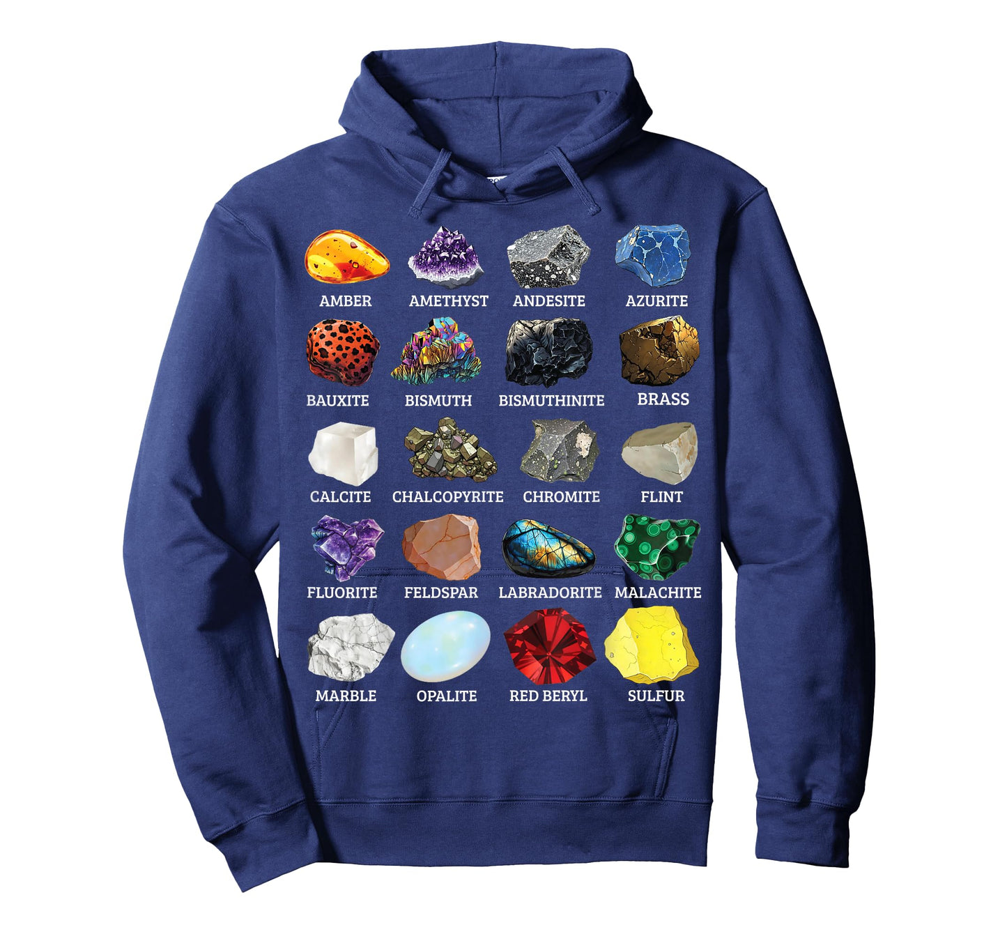 Types of Rocks & Minerals Gemology & Geology Educational T-Shirt