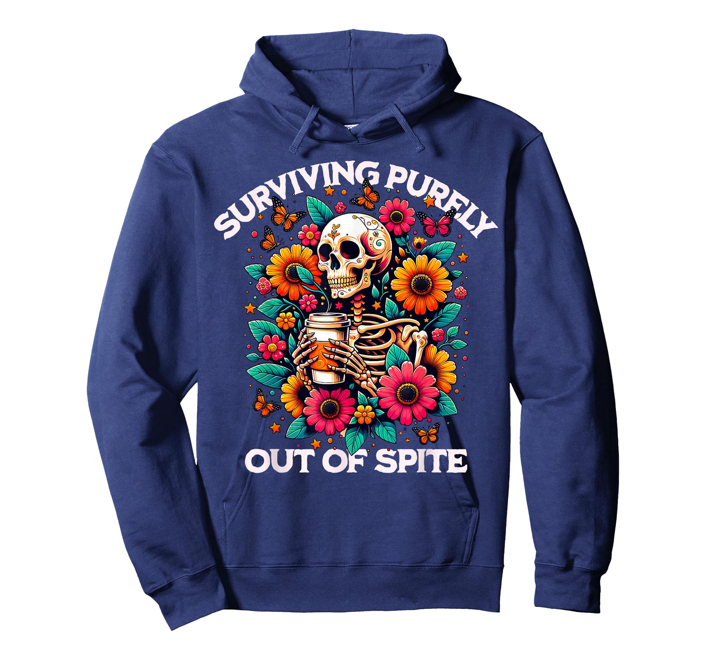 Funny Skeleton Surviving Out of Spite T-Shirt