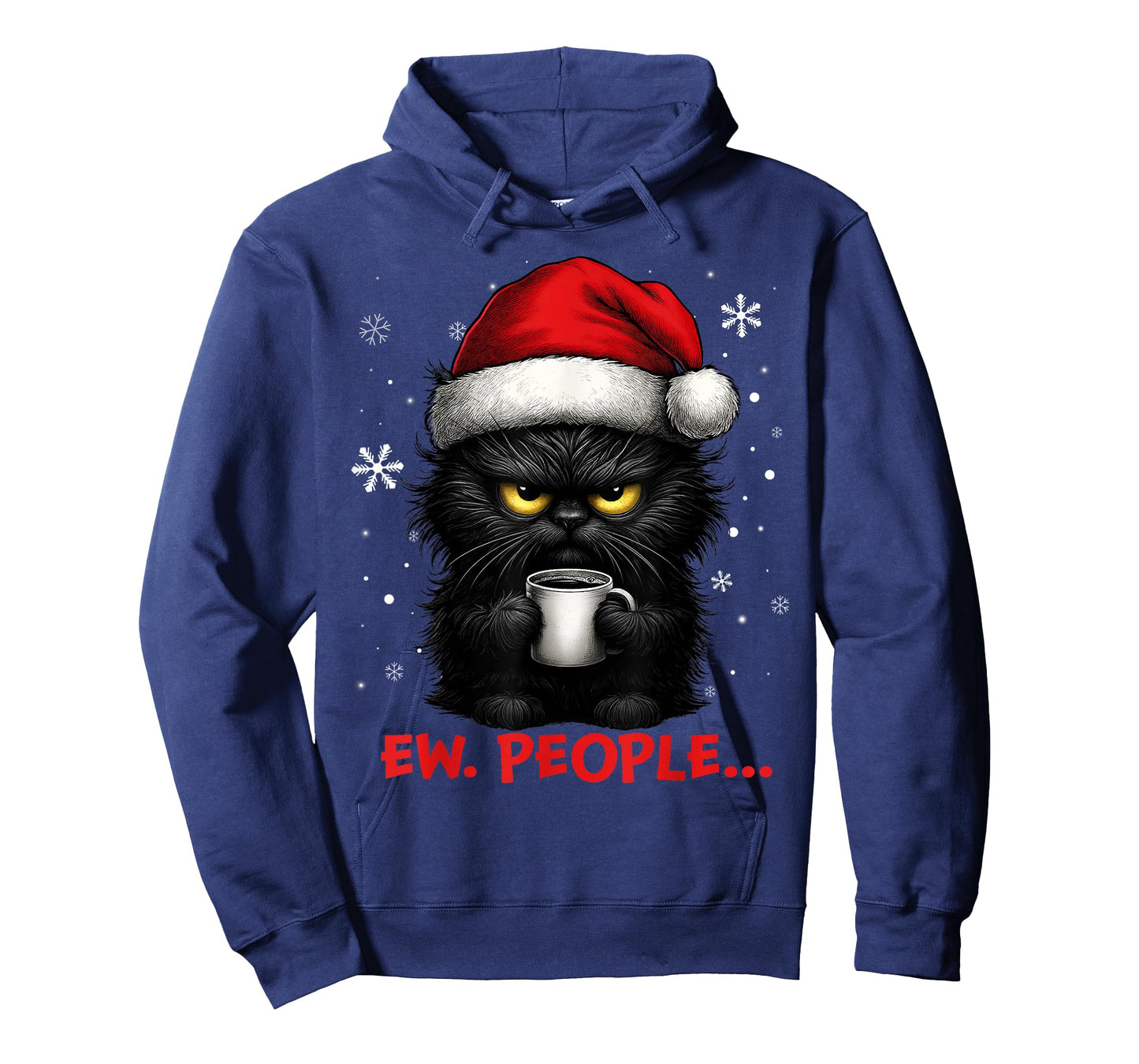 Funny Christmas Cat Ew People Meowy Cat Lovers Men Women Kid T-Shirt