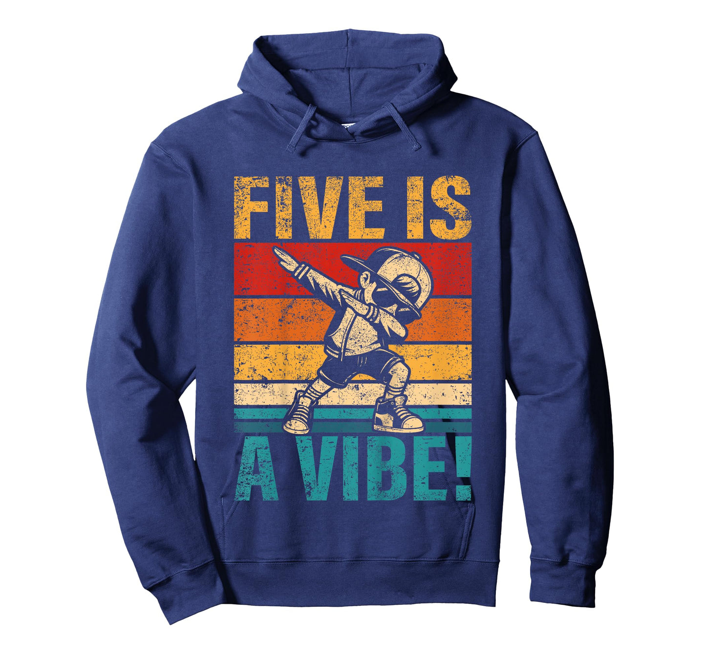 Kids 5 Year Old Birthday Dabbing Boy Five is A Vibe 5th Bday T-Shirt