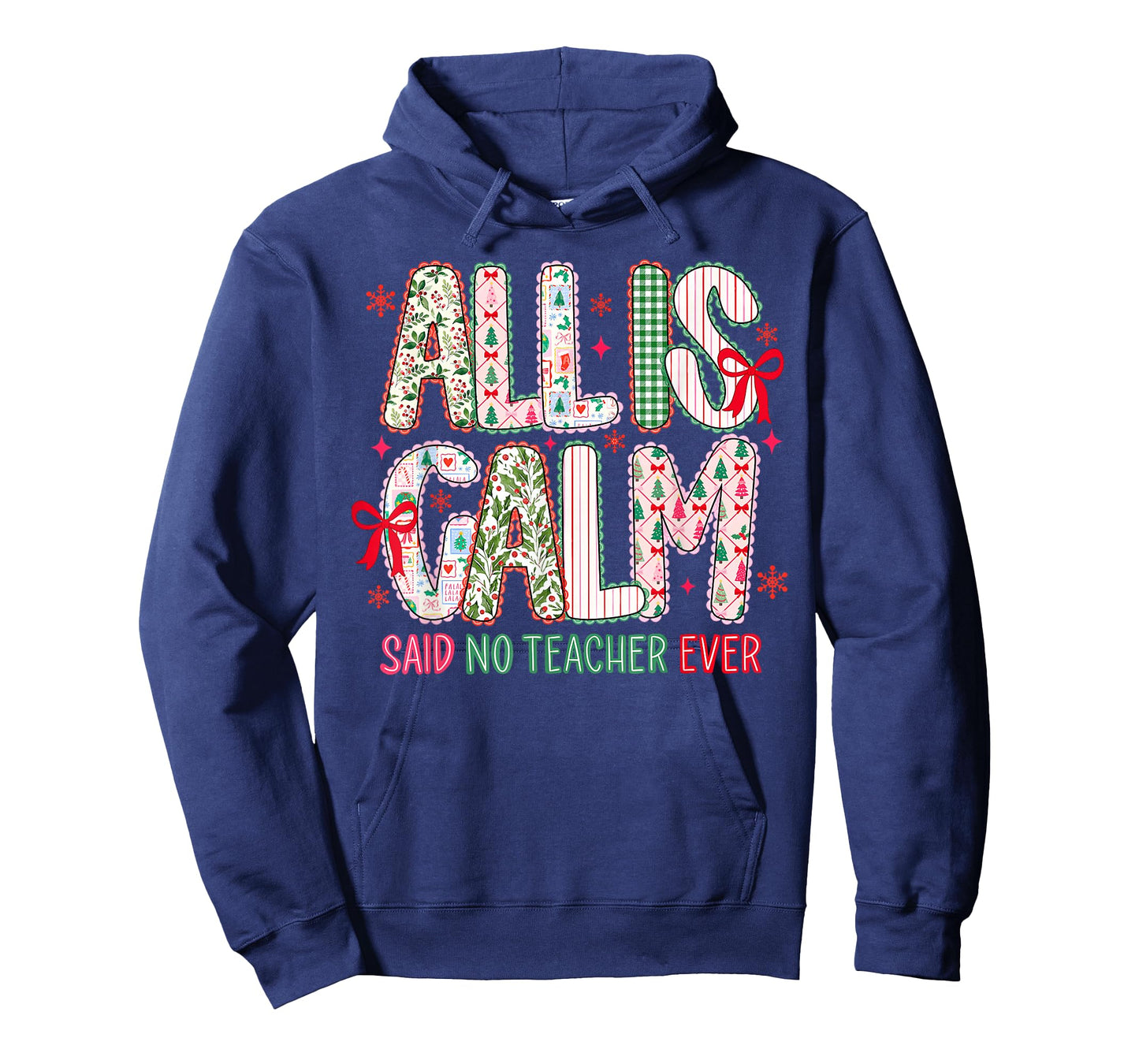 All is Calm Said No Teacher Ever Lace Coquette Bow Women T-Shirt