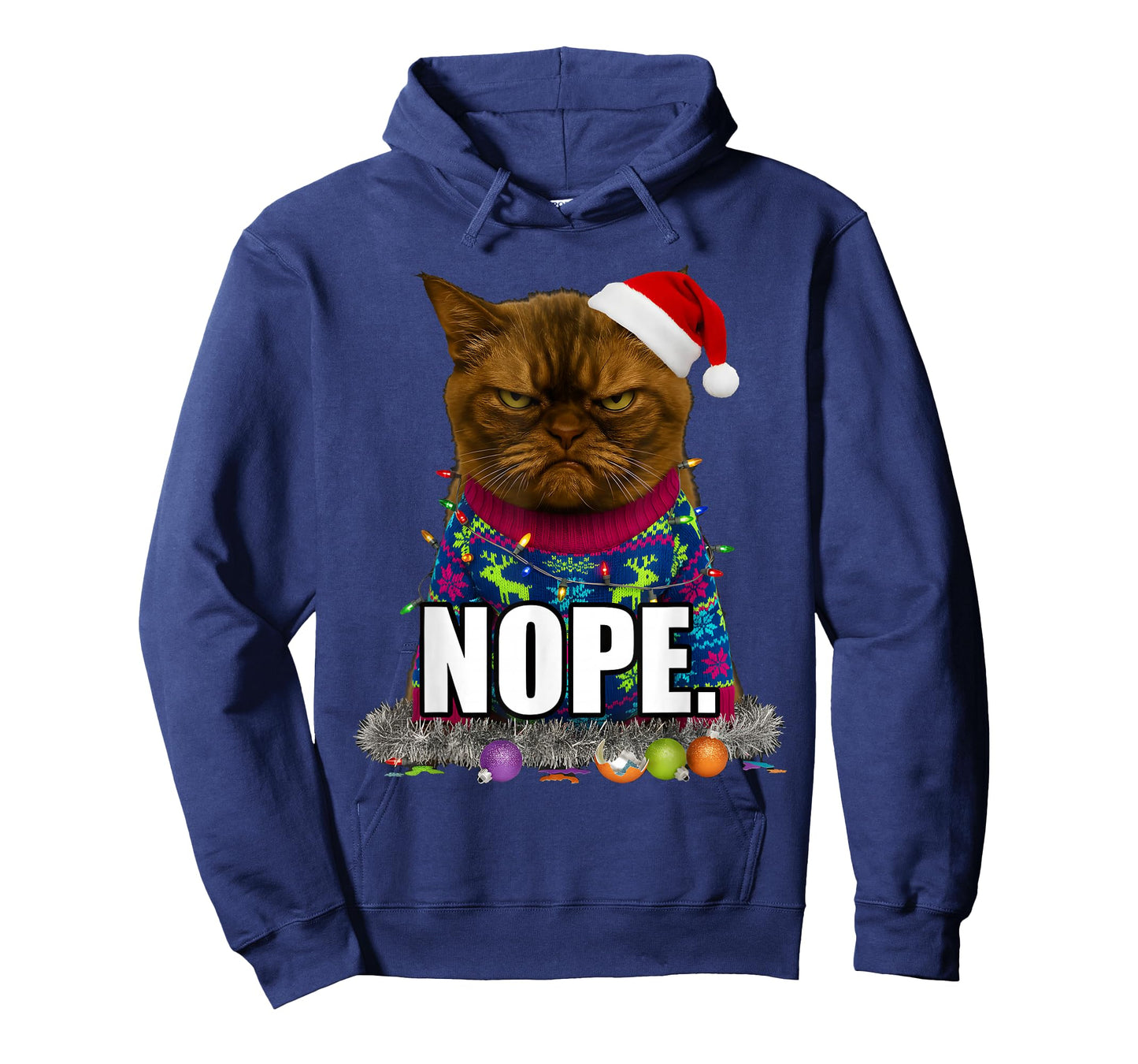 Ugly Christmas Cat Meme Grumpy Face Mood Disgusted T-Shirt