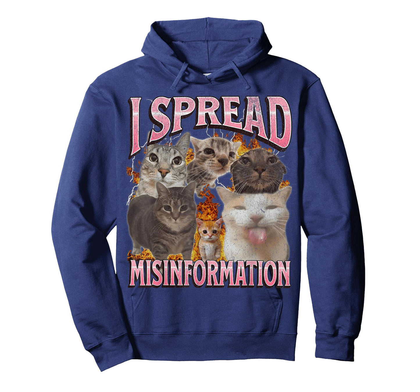 I Spread Misinformation Funny Cat Meme Bootleg Graphic T-Shirt for Men Women