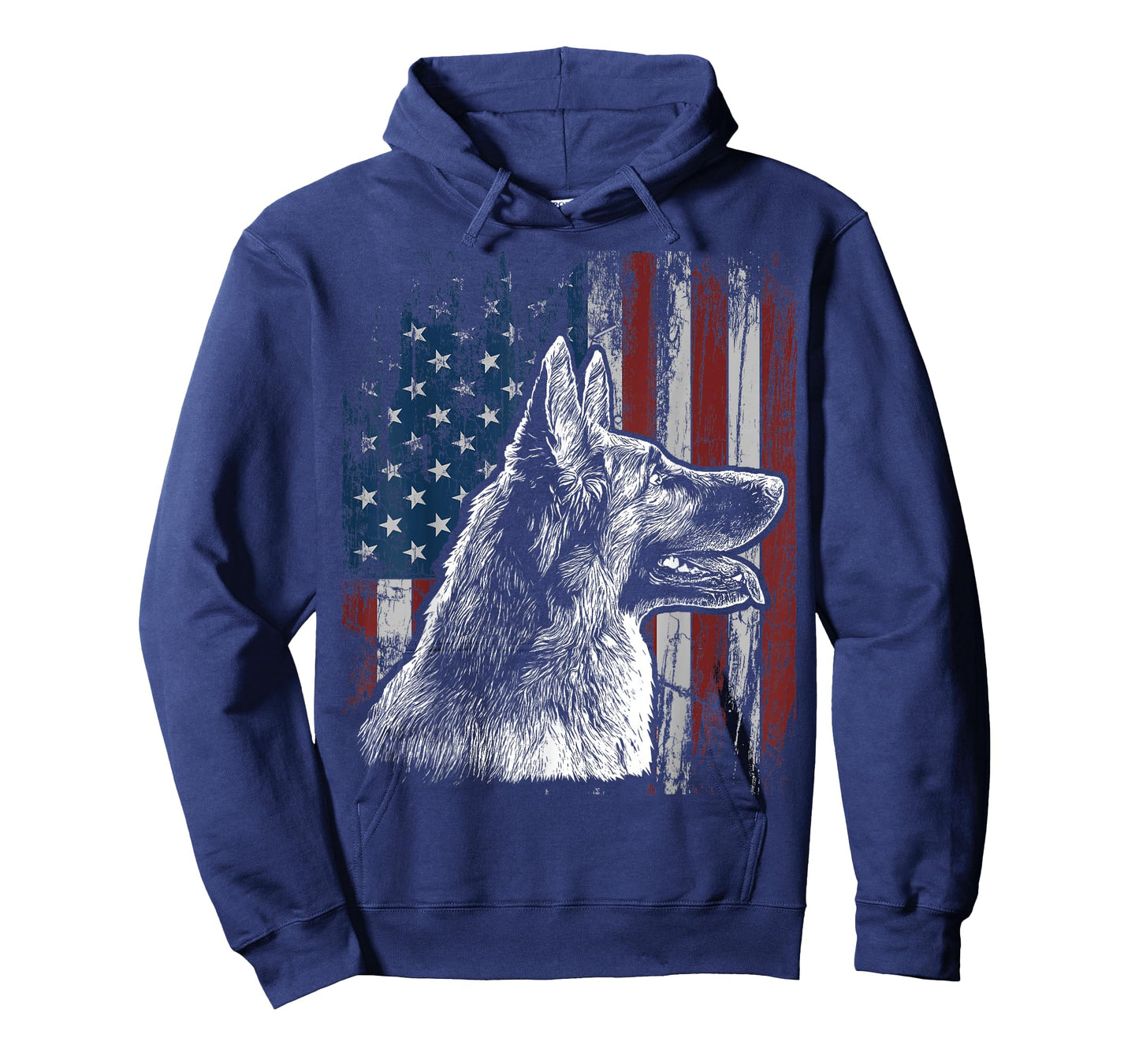 Patriotic German Shepherd American Flag Dog Gift Men Women T-Shirt