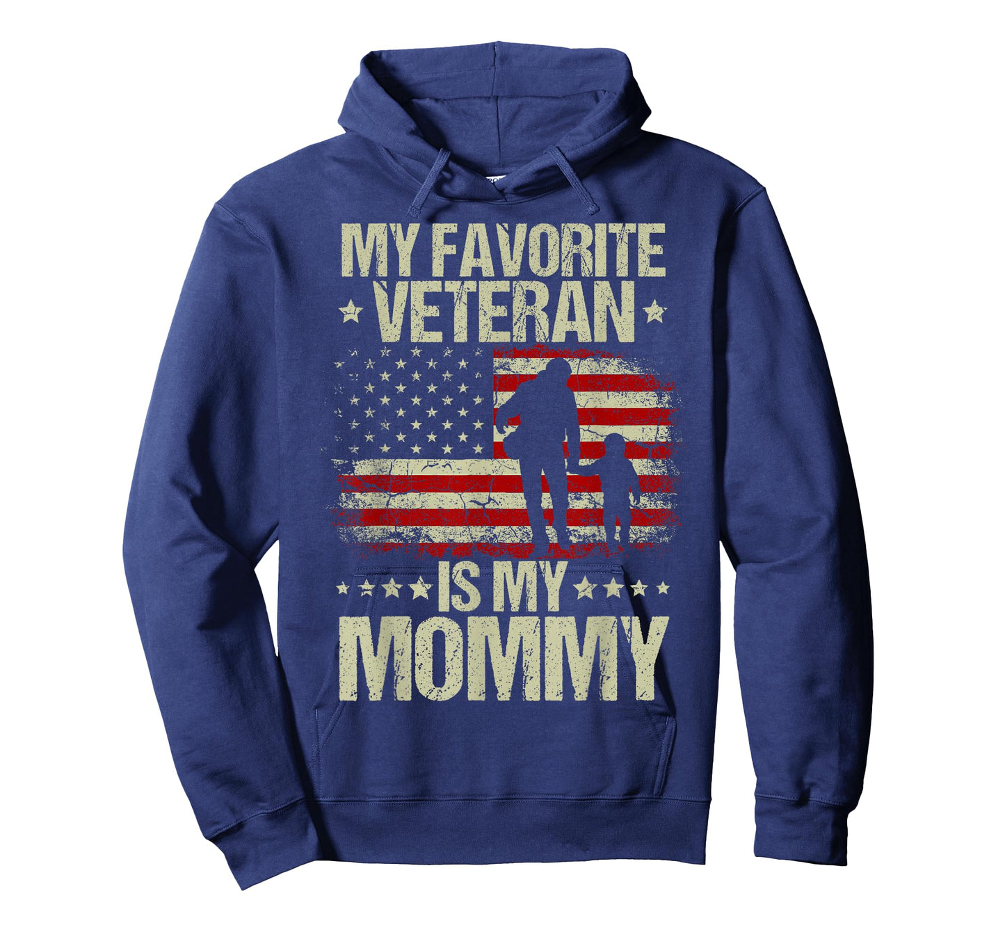 My Favorite Veteran is MyMommy American Flag Veteran-Day T-Shirt